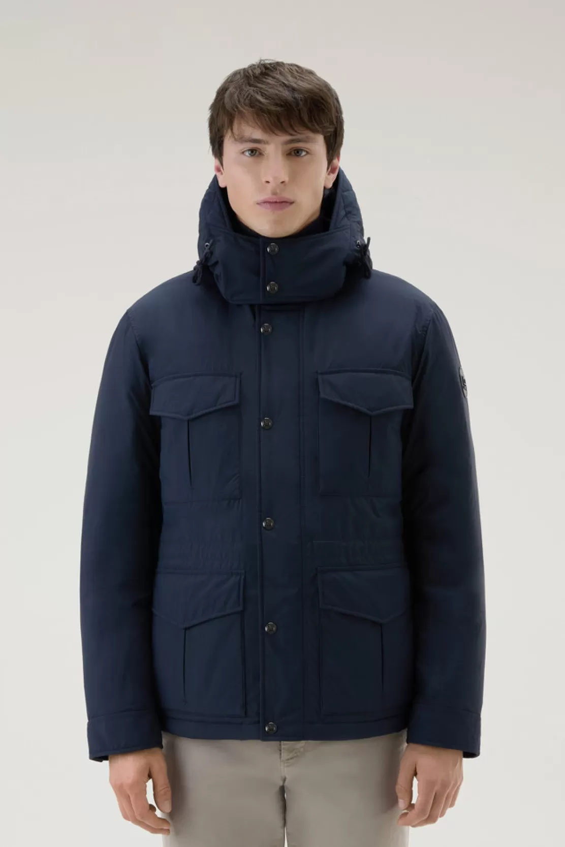 Woolrich Aleutian Feldjacke Aus Taslan-Nylon Mit Abnehmbarer Kapuze Melton Blue Flash Sale