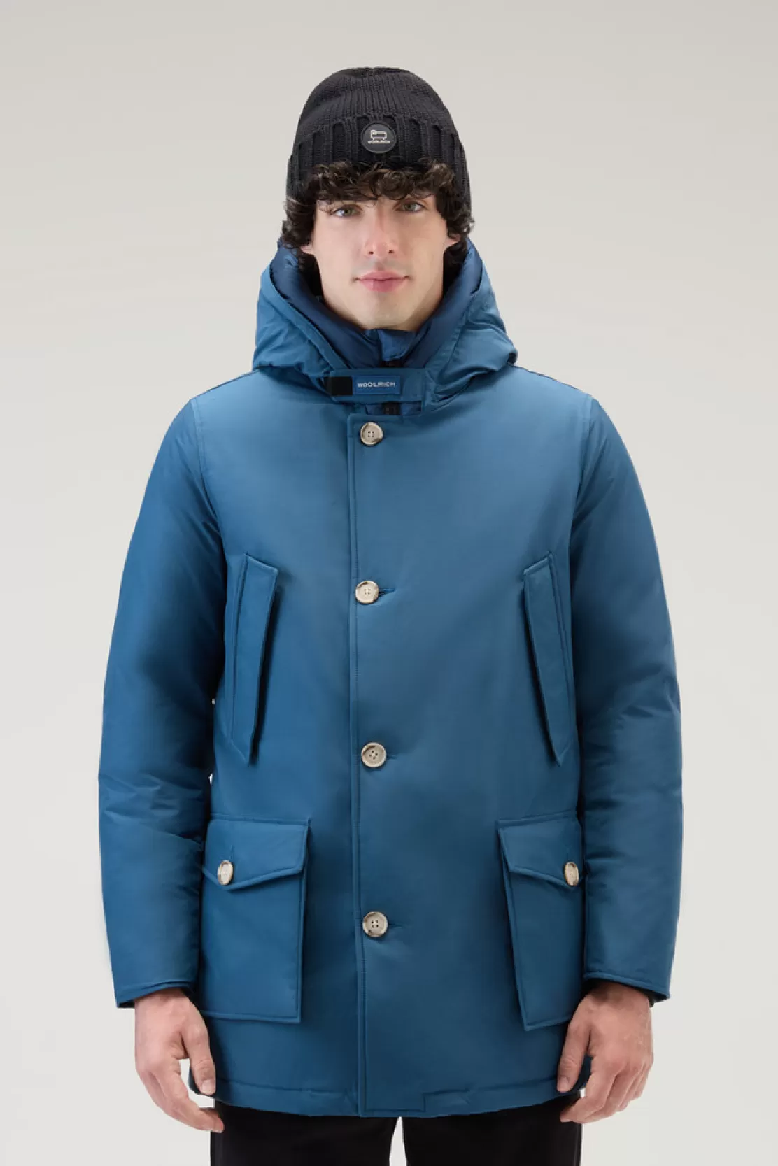 Woolrich Arctic Parka Aus Ramar Cloth Blue Lobster Cheap