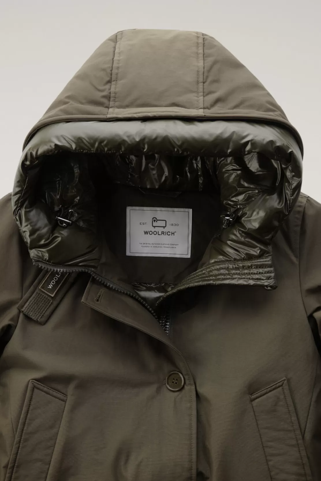 Woolrich Arctic Parka Aus Ramar Cloth Mit Vier Taschen Dark Green Fashion