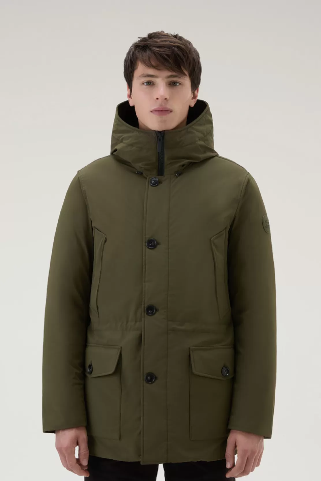 Woolrich Arctic Parka Aus Stretch-Nylon Dark Green Discount