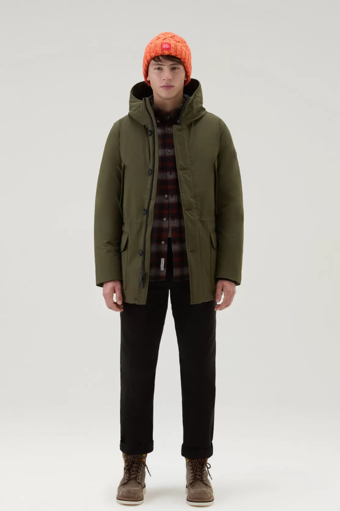 Woolrich Arctic Parka Aus Stretch-Nylon Dark Green Discount