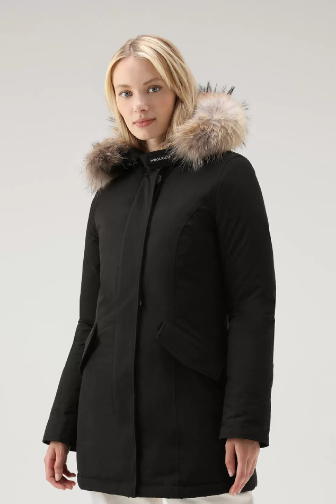 Woolrich Arctic Parka Aus Urban Touch Mit Abnehmbarem Pelz Black New