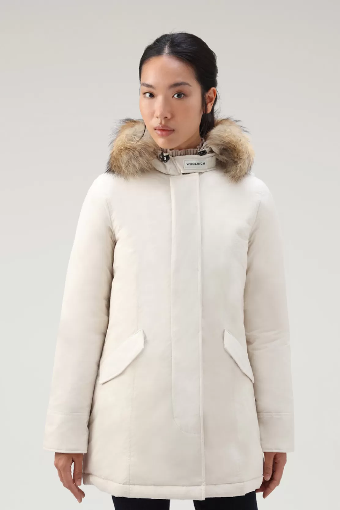 Woolrich Arctic Parka Aus Urban Touch Mit Abnehmbarem Pelz Milky Cream Flash Sale