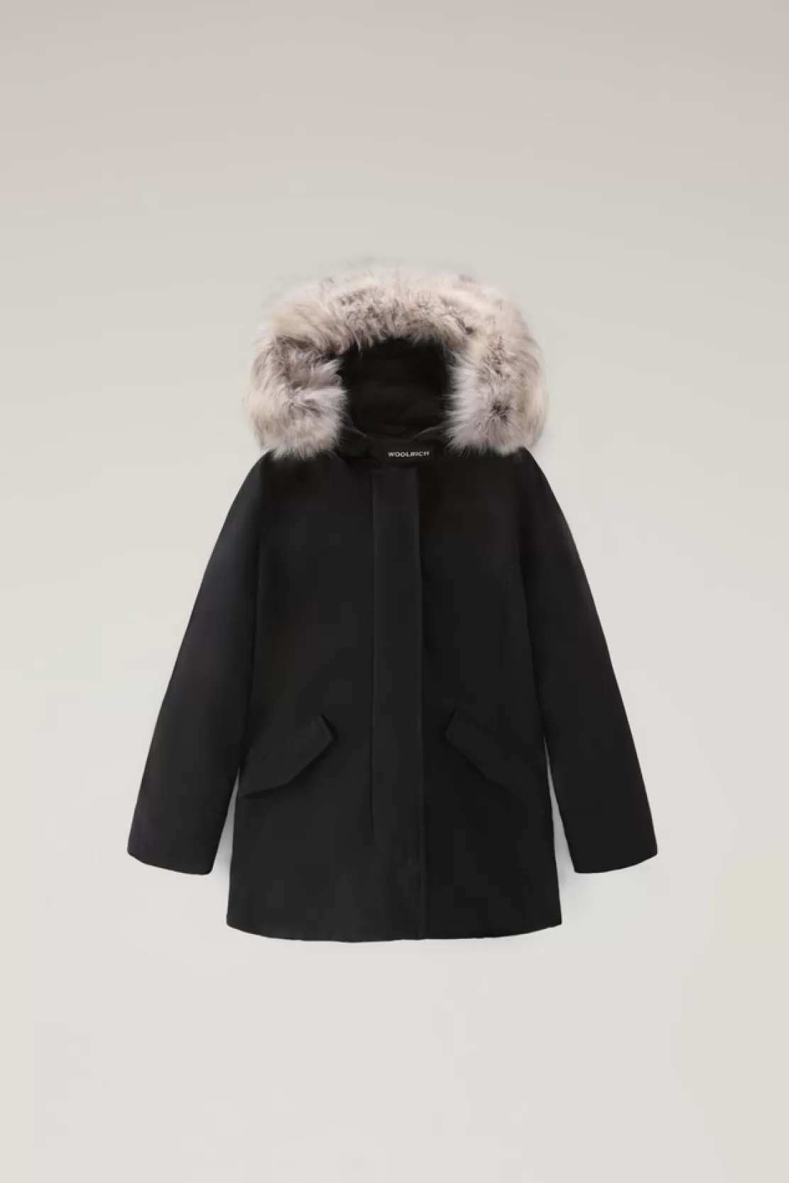 Woolrich Arctic Parka Mit Abnehmbarem Pelzbesatz Für Mädchen Black New