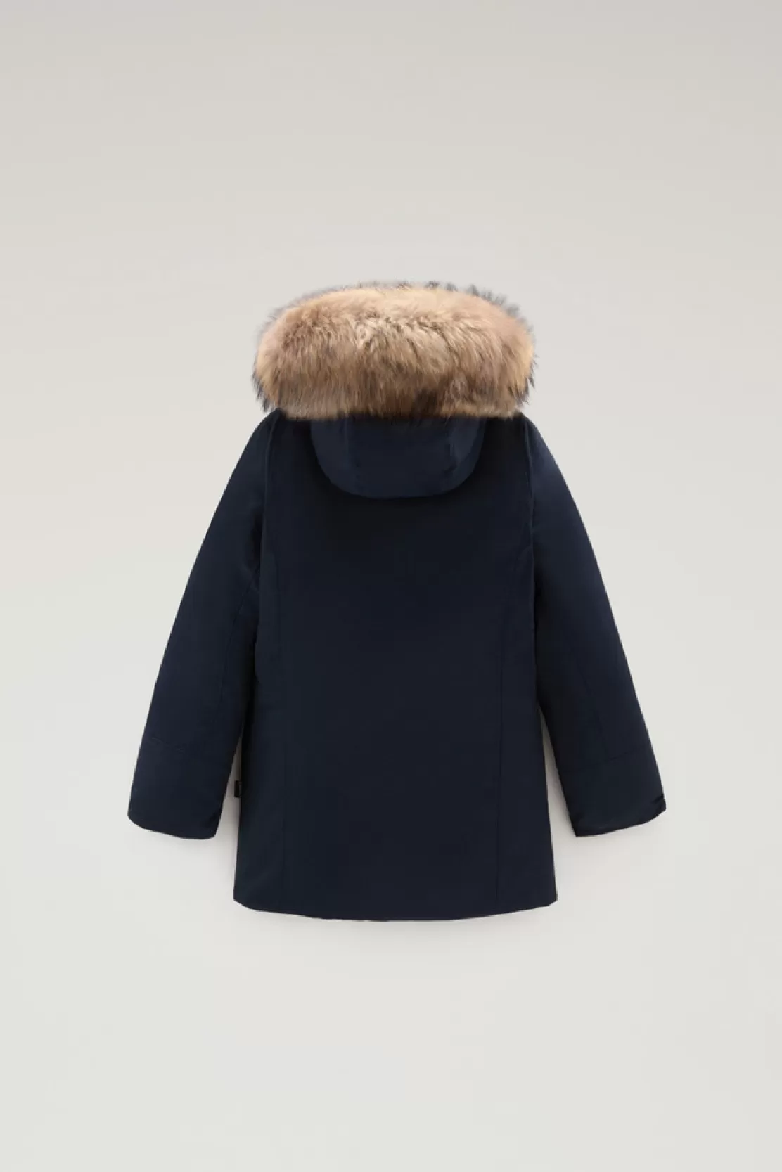 Woolrich Arctic Parka Mit Abnehmbarem Pelzbesatz Für Mädchen Melton Blue Outlet