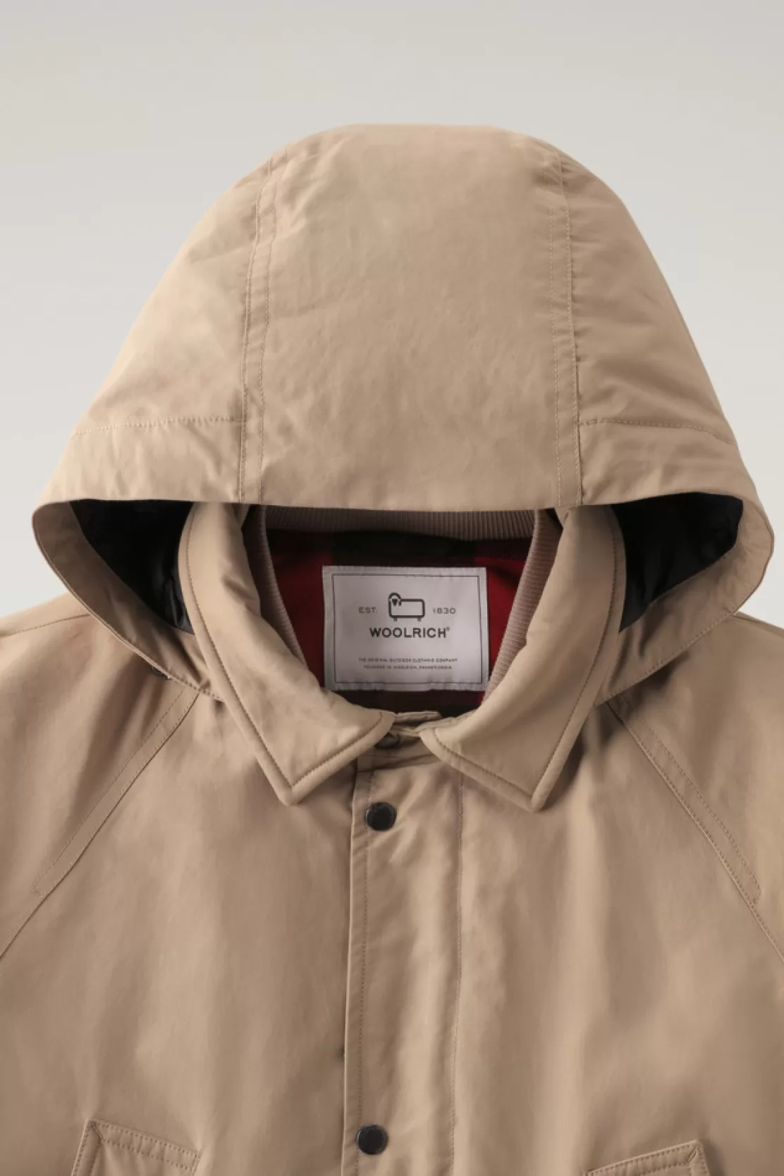 Woolrich Authentic-Mantel Mit Raglanärmeln Gold Khaki Outlet