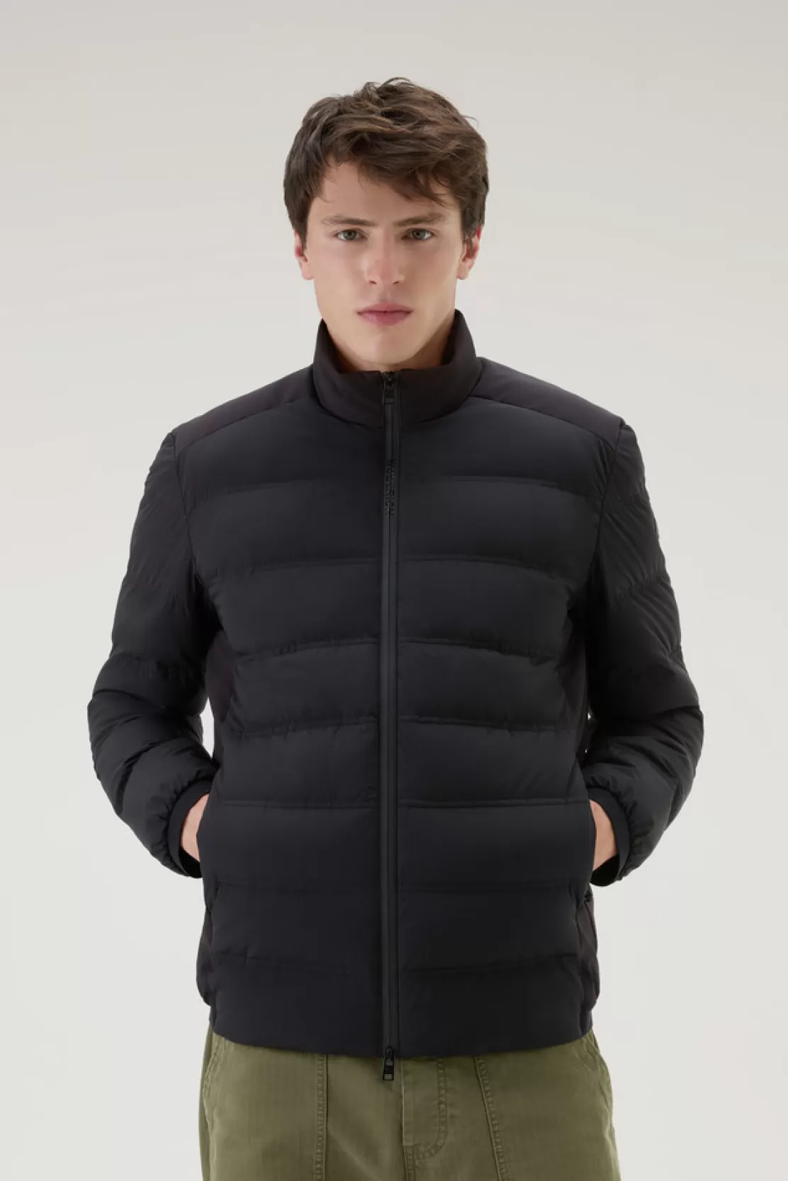 Woolrich Bering Daunenjacke Aus Stretch-Nylon Black Flash Sale