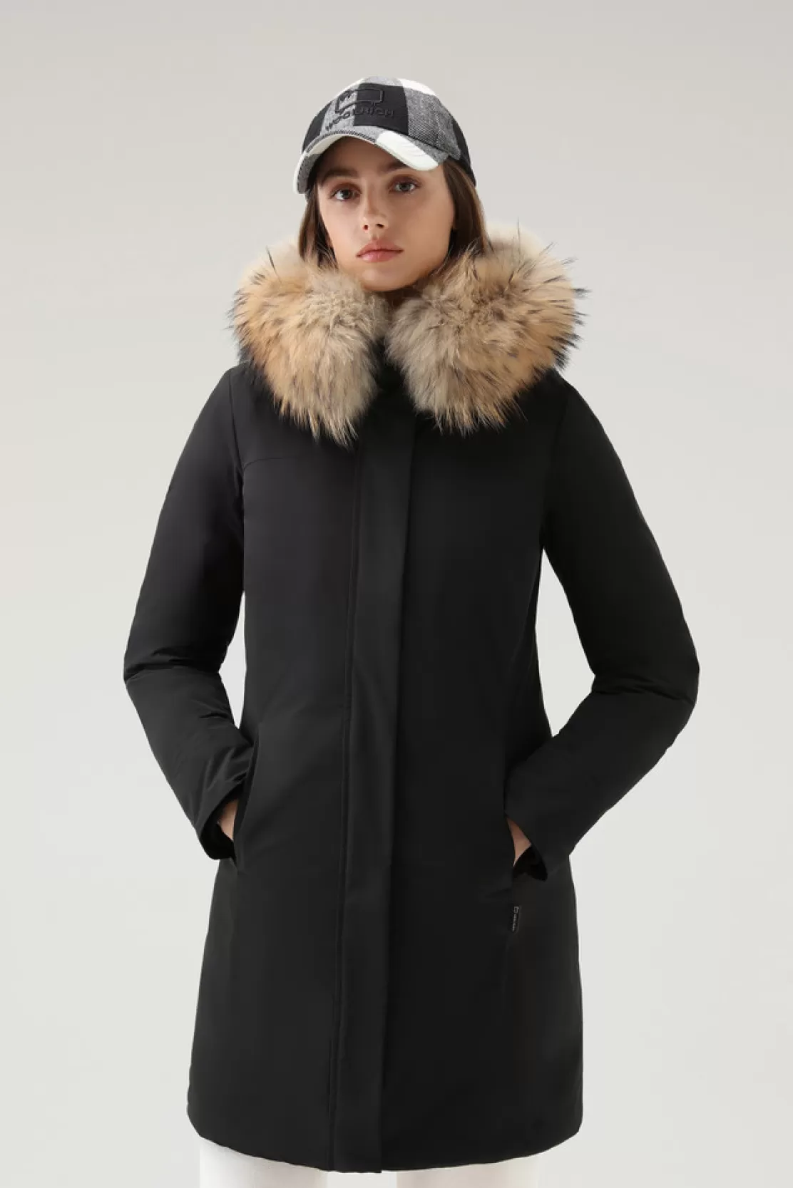 Woolrich Boulder-Mantel Aus Urban Touch Black Clearance