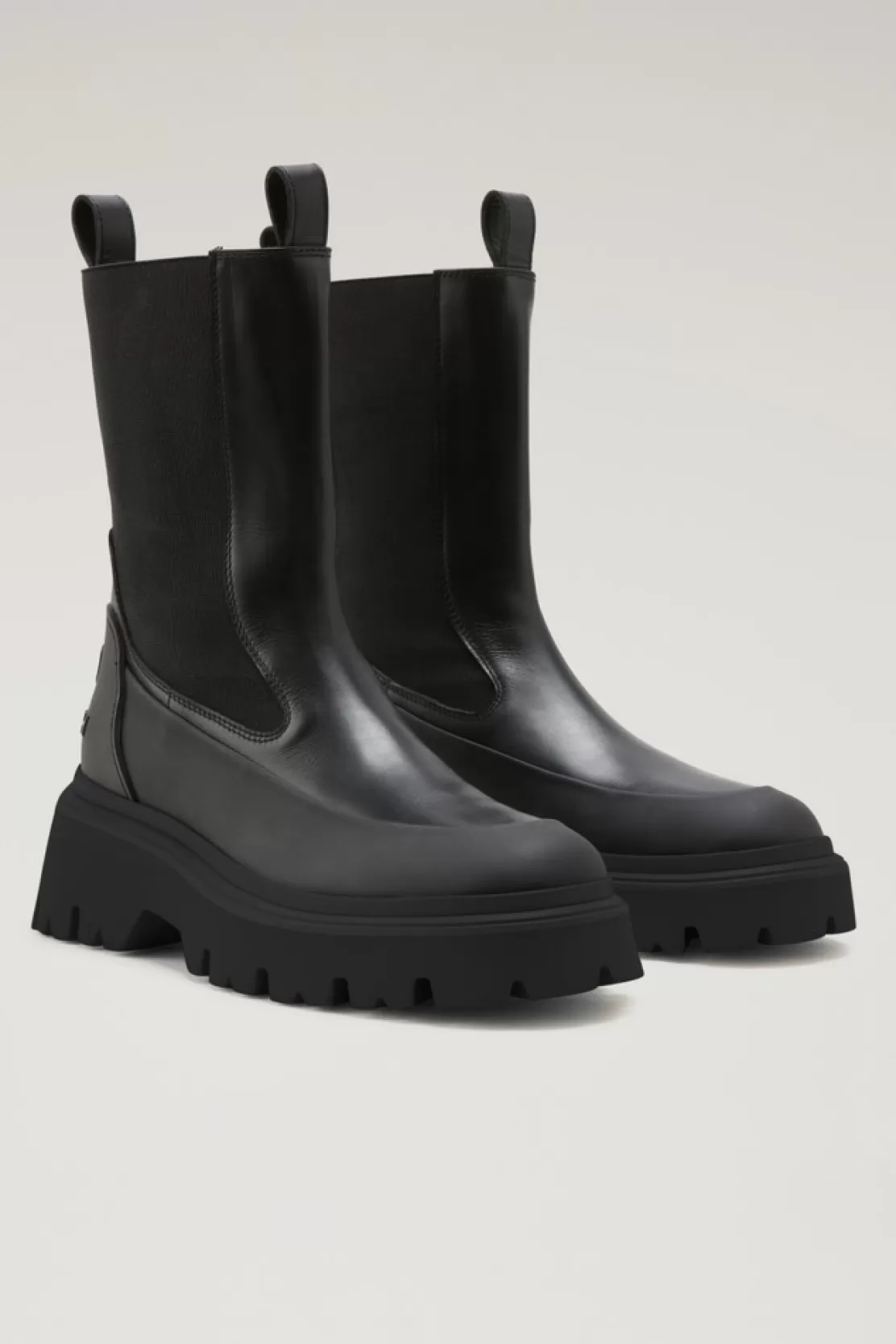 Woolrich Chelsea-Stiefel Mit Militärprofil Black Black Fashion