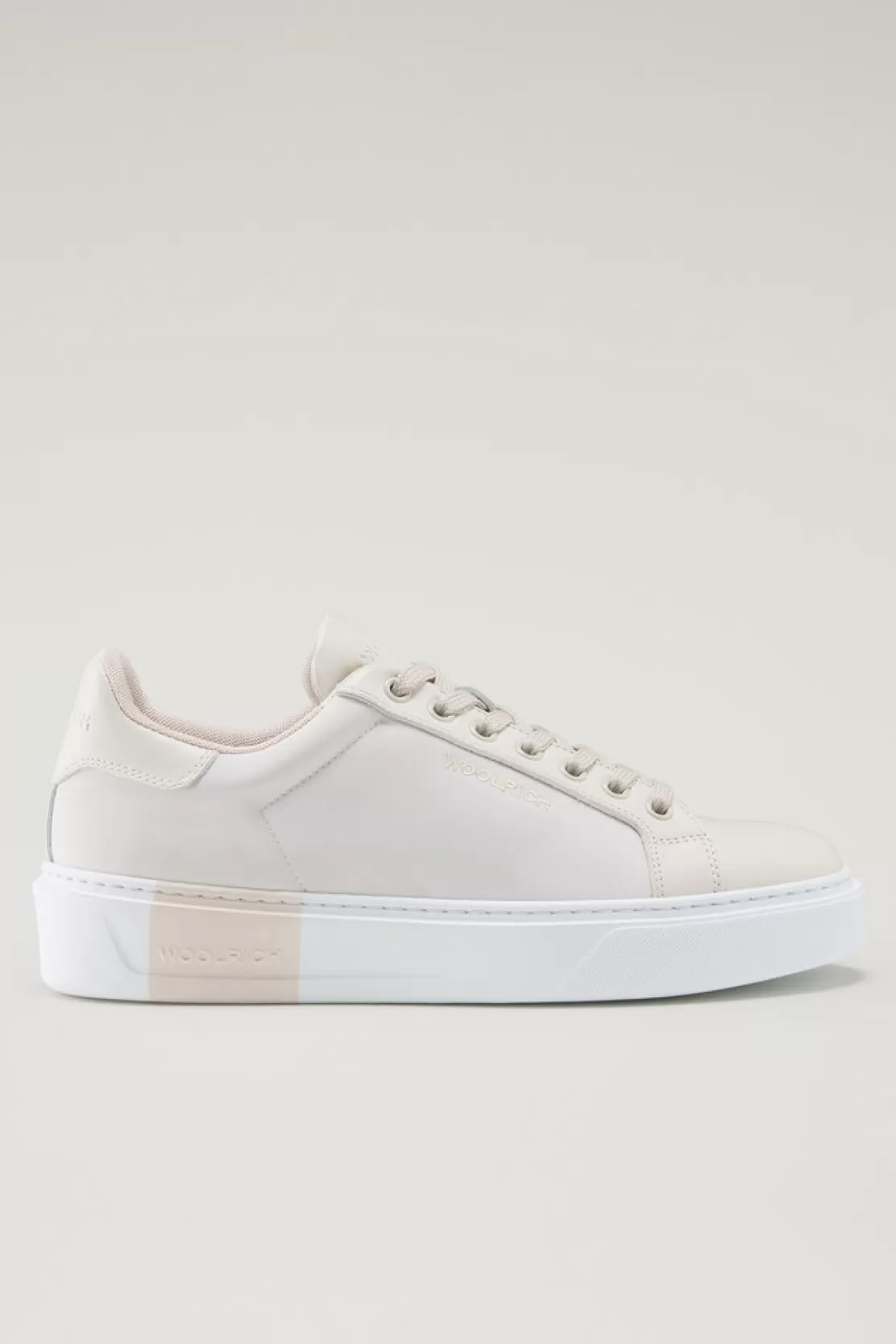 Woolrich Classic Court Sneaker Aus Technischem Gewebe Mit Lederdetails Beige Beige Clearance