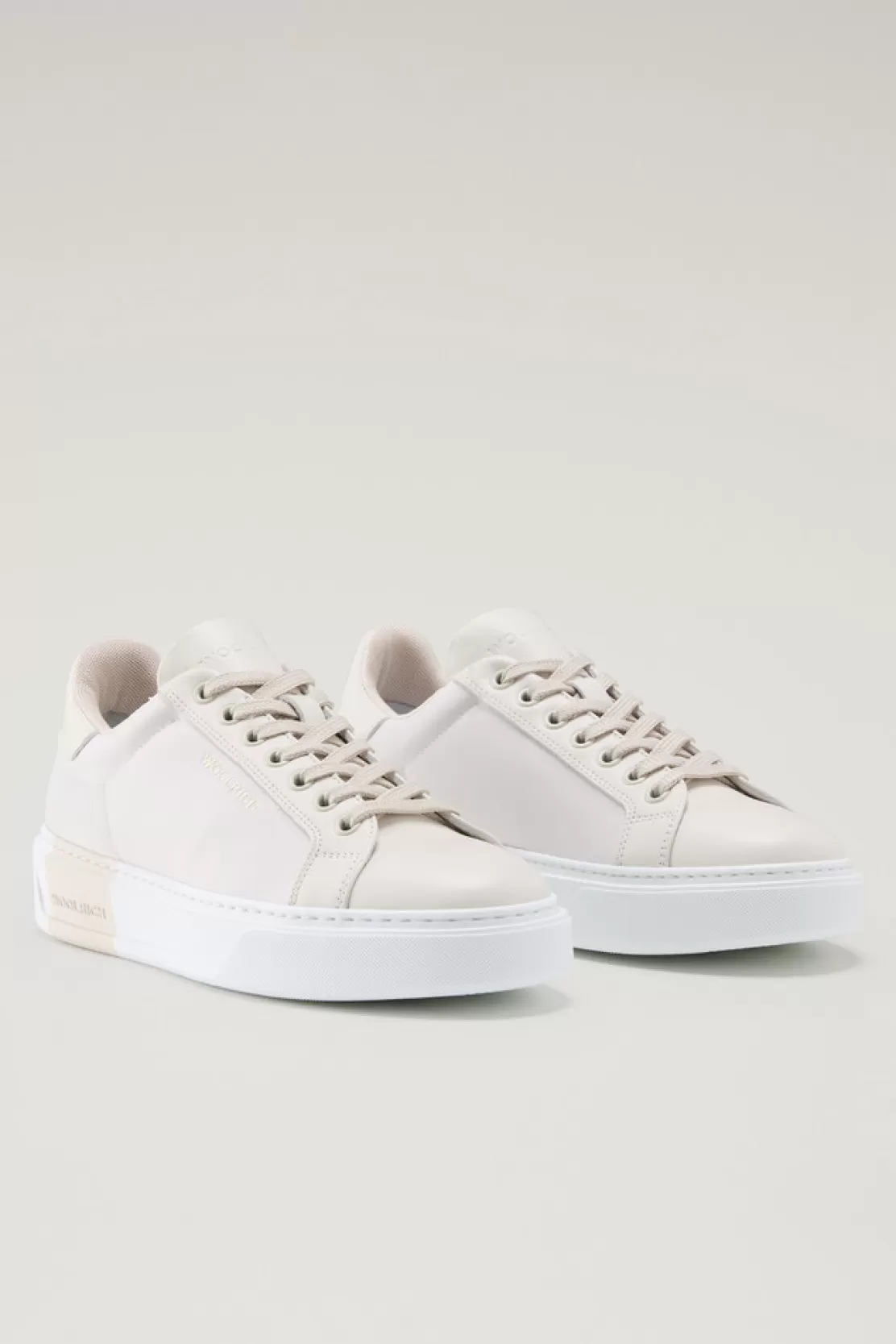 Woolrich Classic Court Sneaker Aus Technischem Gewebe Mit Lederdetails Beige Beige Clearance