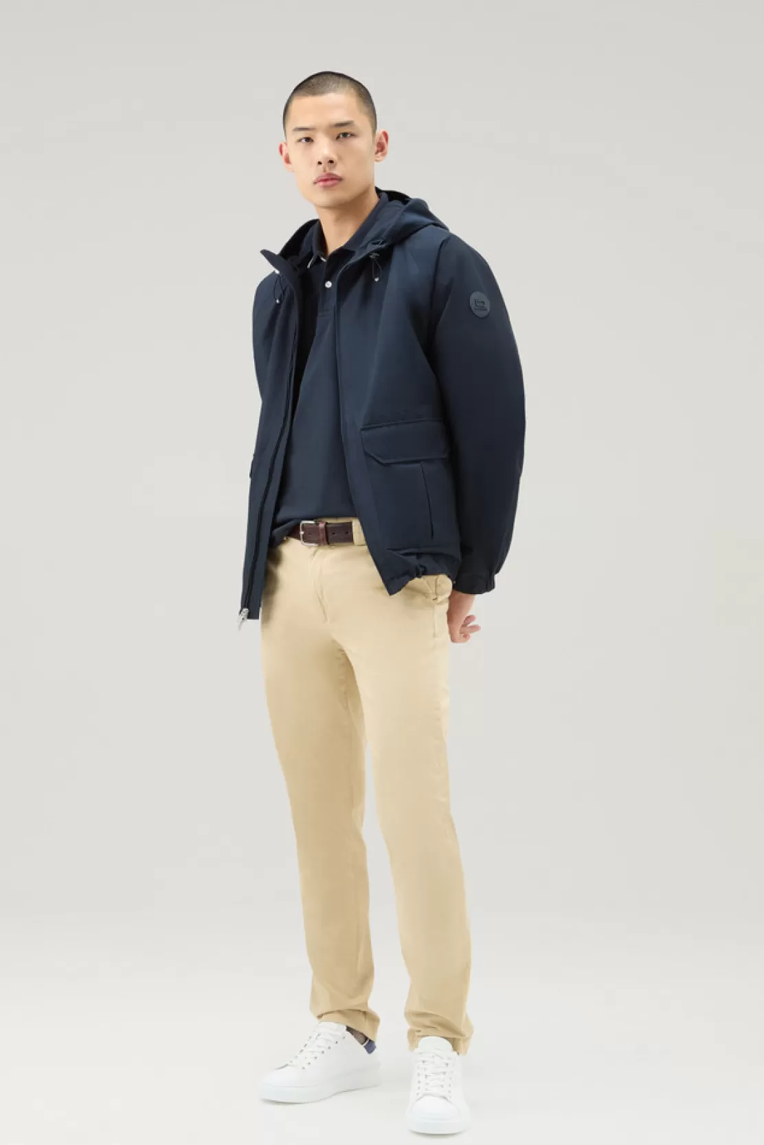 Woolrich Cruiser Jacke Aus Ramar Cloth Mit Kapuze Melton Blue Shop