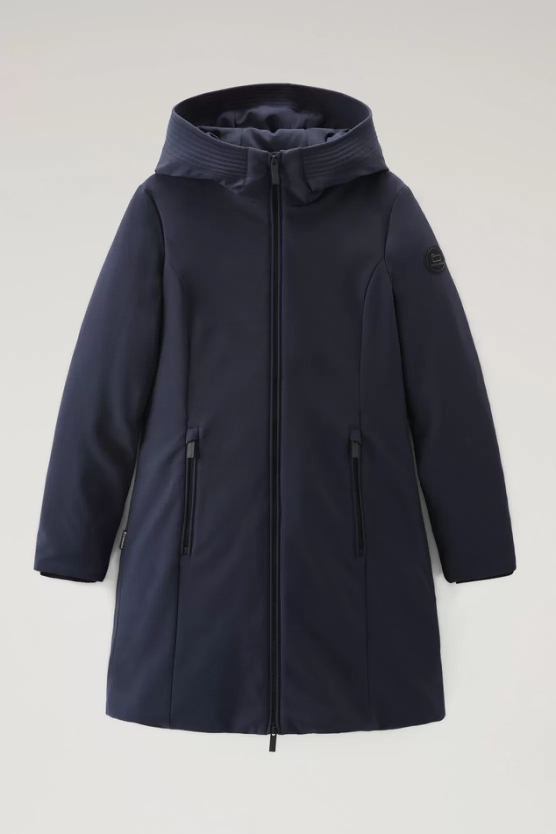 Woolrich Firth Parka Aus Softshell Melton Blue Store