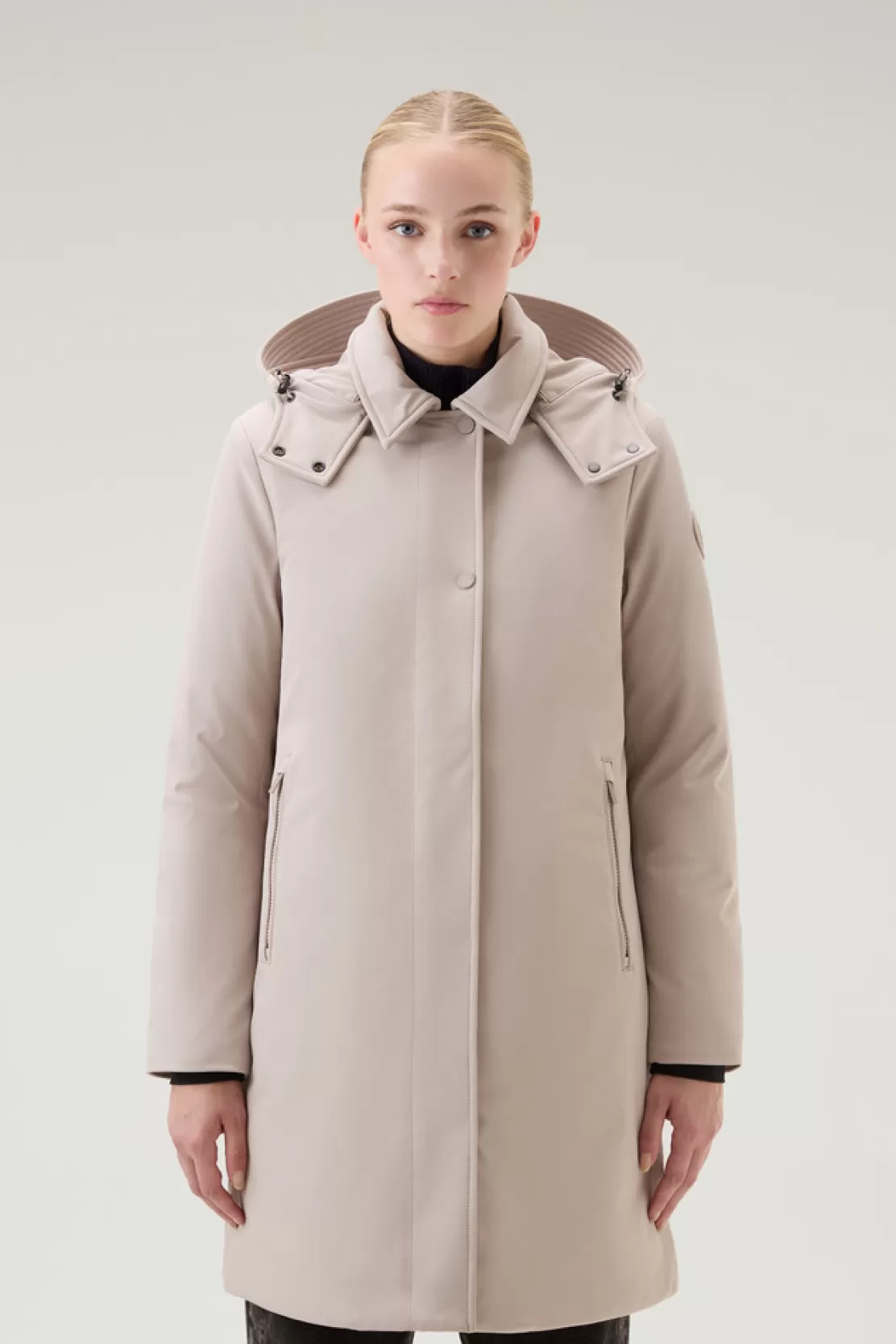 Woolrich Firth Trench Aus Tech Softshell Light Taupe Fashion