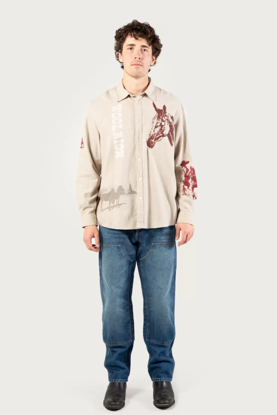 Woolrich Flanellshirt Mit Western-Print - One Of This Days / Sand Sale