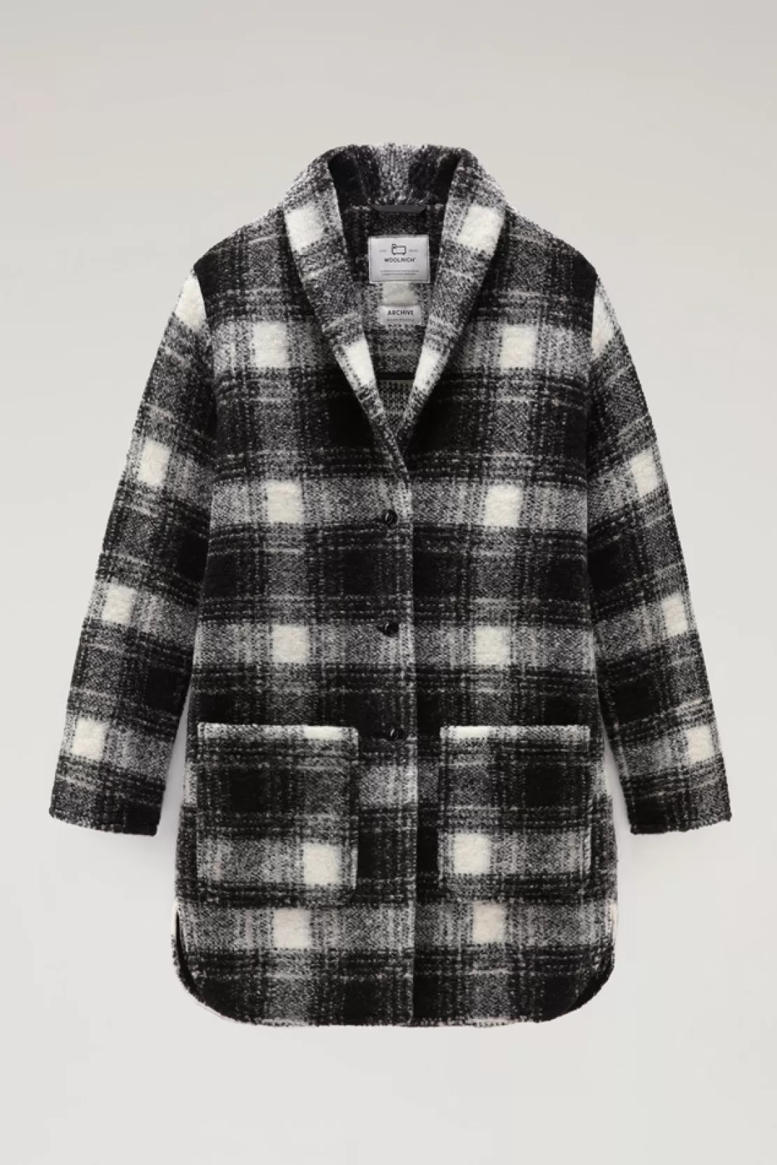 Woolrich Gentry-Mantel Mit Karomuster Aus Wollmischung Black Check Best Sale