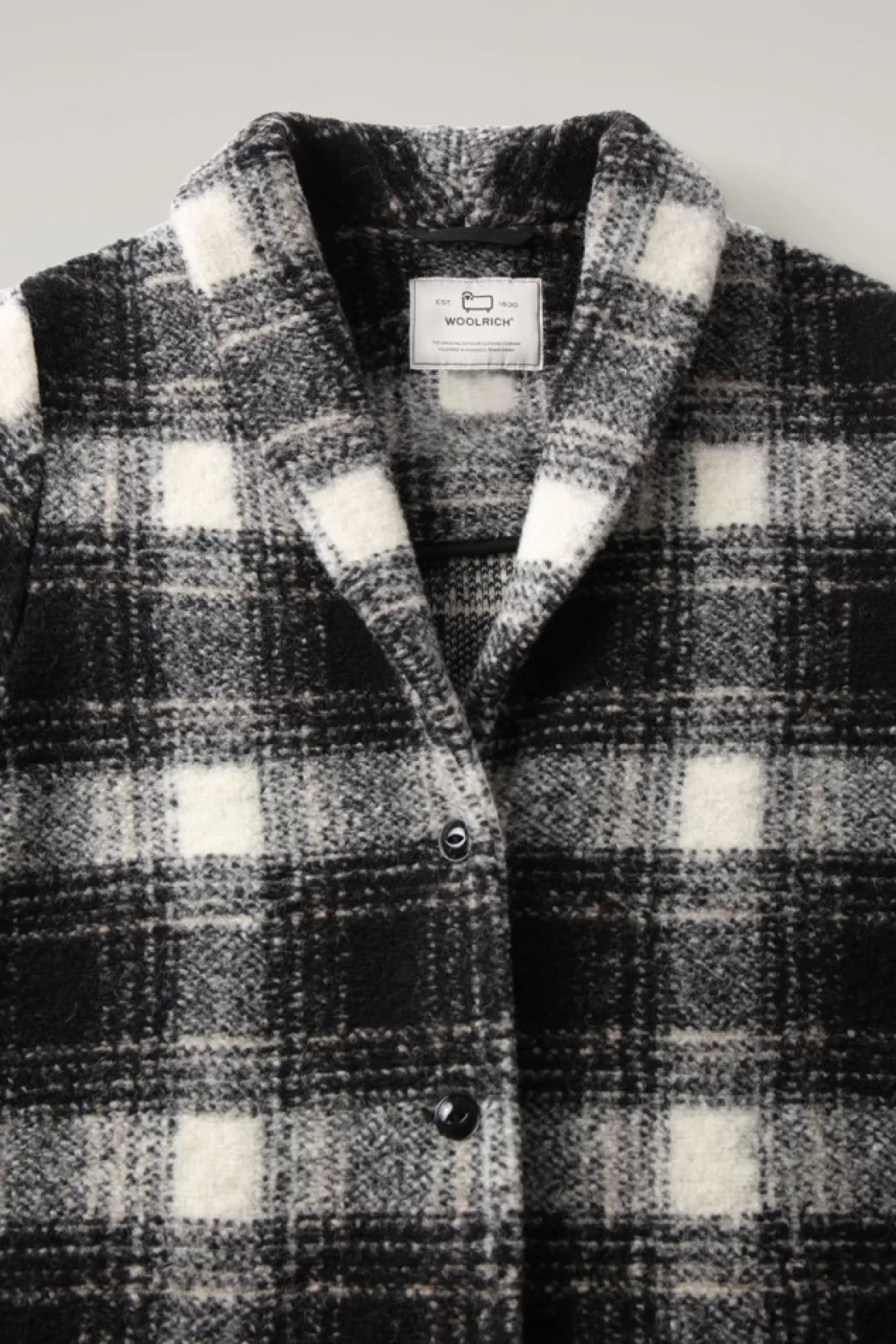 Woolrich Gentry-Mantel Mit Karomuster Aus Wollmischung Black Check Best Sale