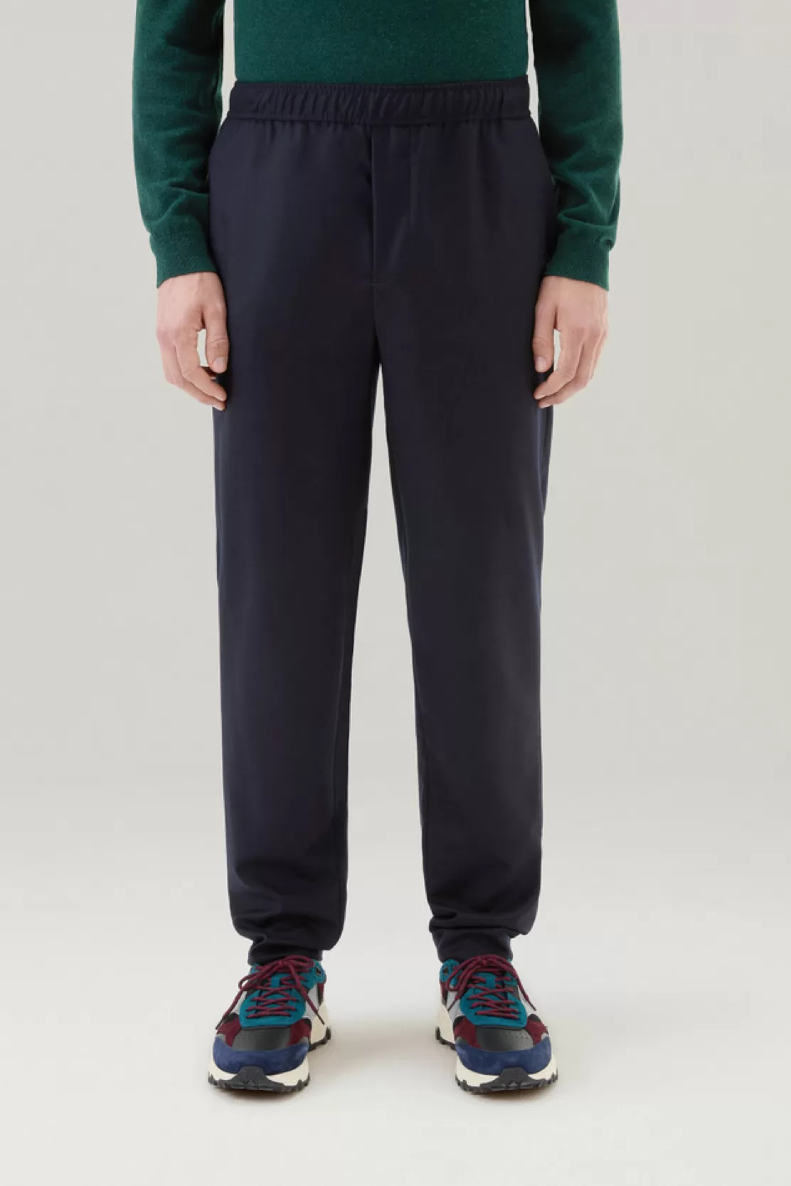 Woolrich Hose Aus Schurwoll-Flanell Von Vitale Barberis Canonico Melton Blue Shop