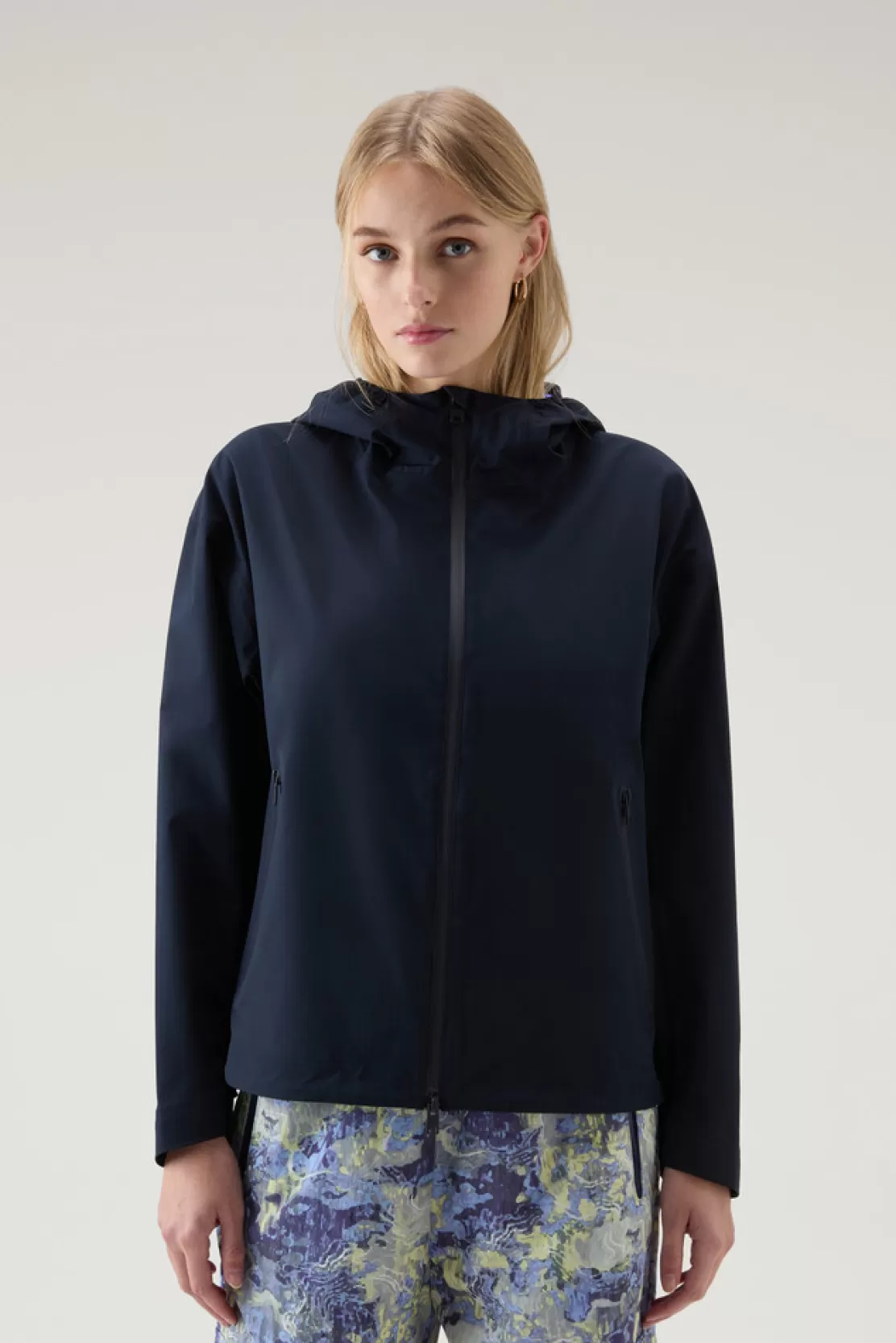 Woolrich Jacke Aus WINDSTOPPER GORE-TEX Melton Blue Store