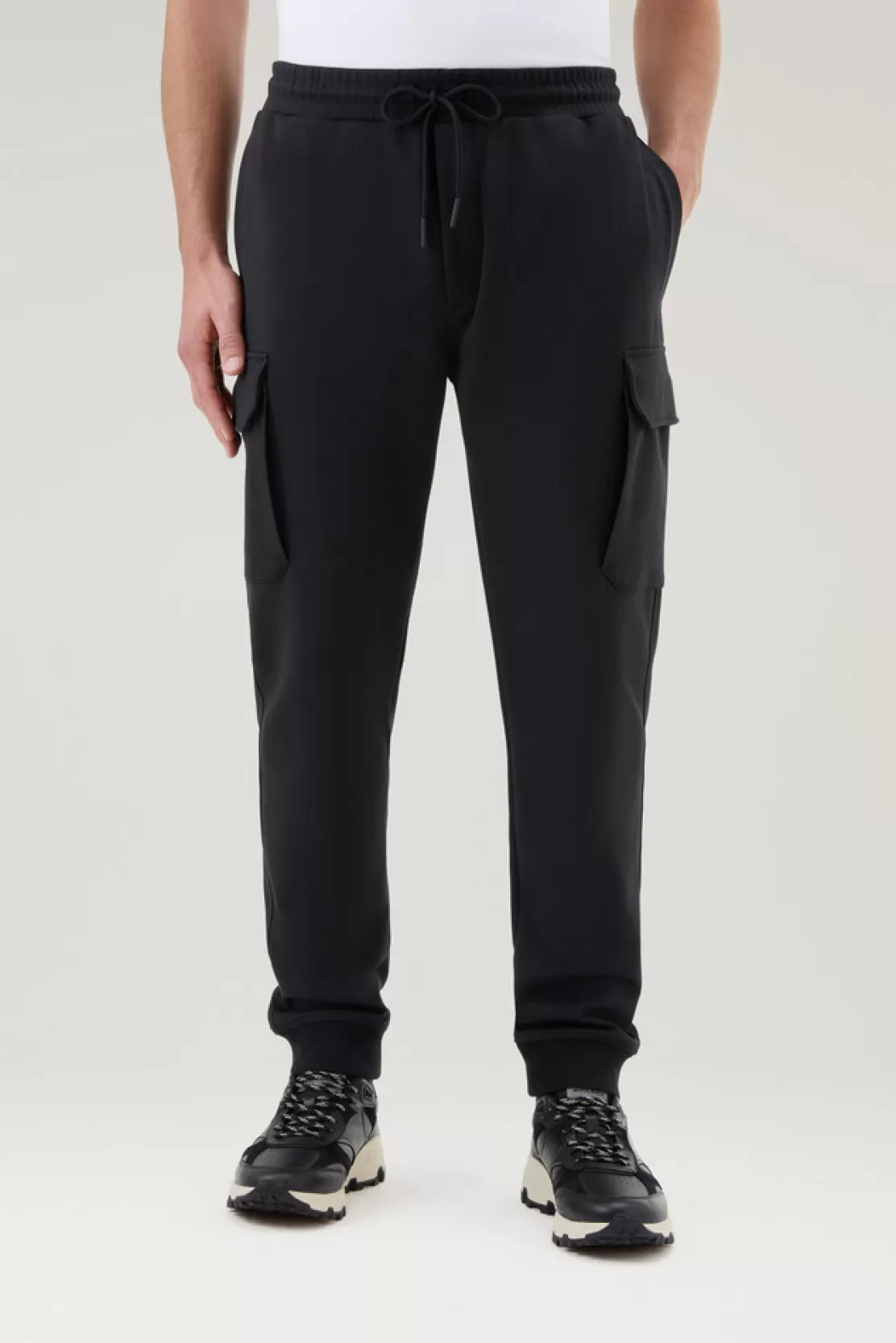 Woolrich Jogginghose Aus Stretch-Baumwollmischung Black Sale