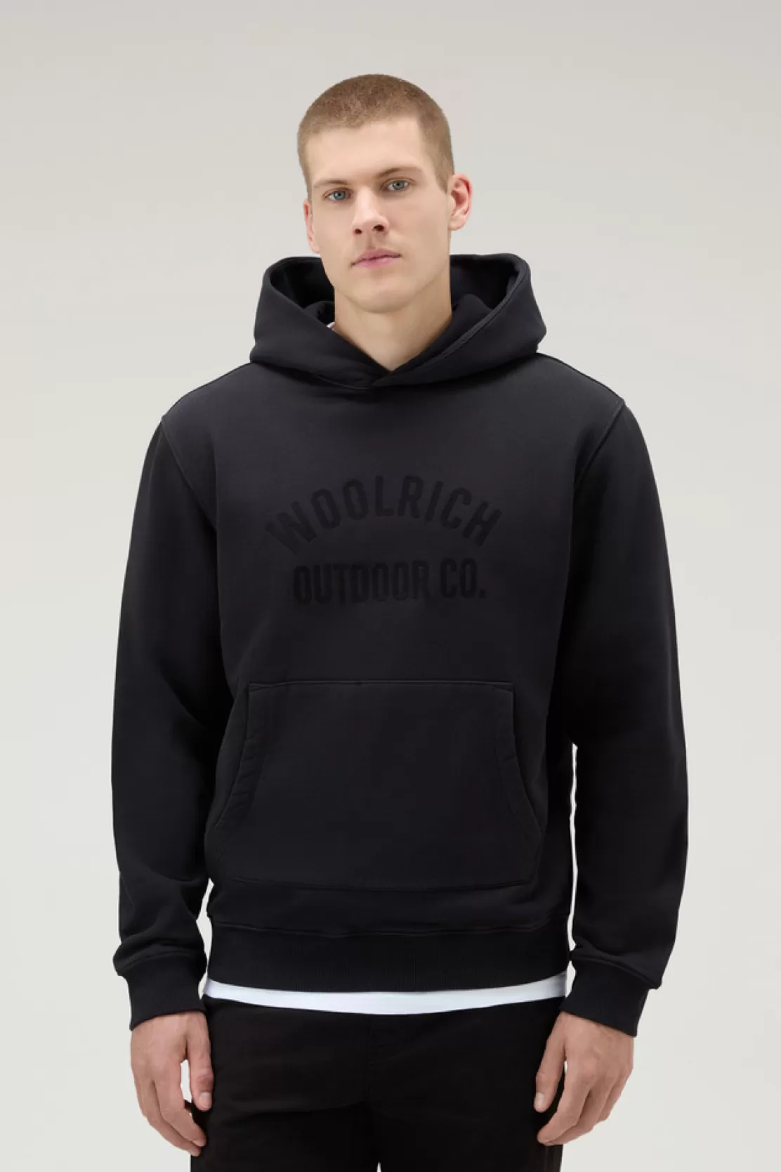 Woolrich Kapuzenpullover Aus Reiner Baumwolle Black Hot