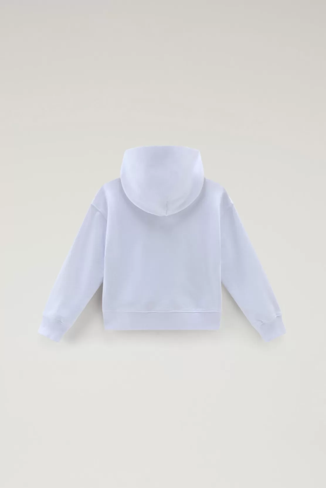 Woolrich Kapuzenpullover Für Mädchen Aus Reiner Baumwolle Bright White Fashion