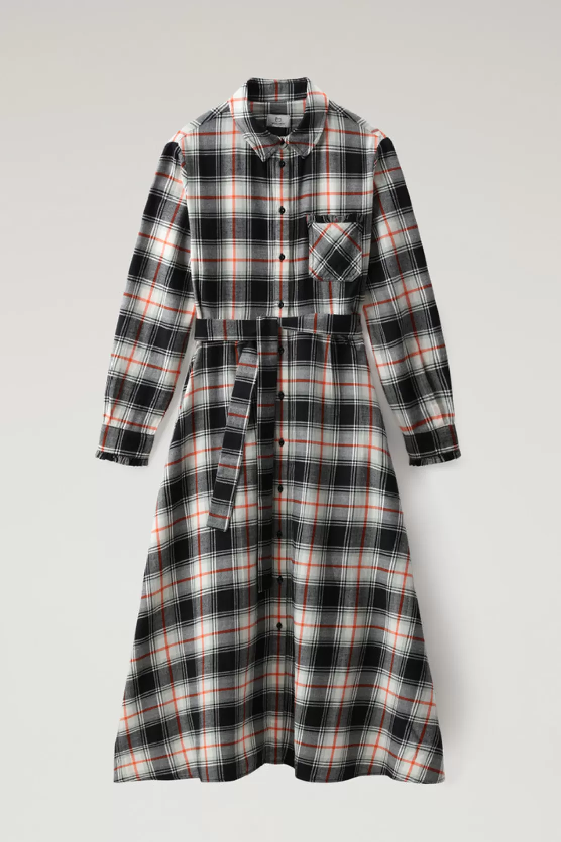 Woolrich Kariertes Flanellkleid Flame Black Check Clearance