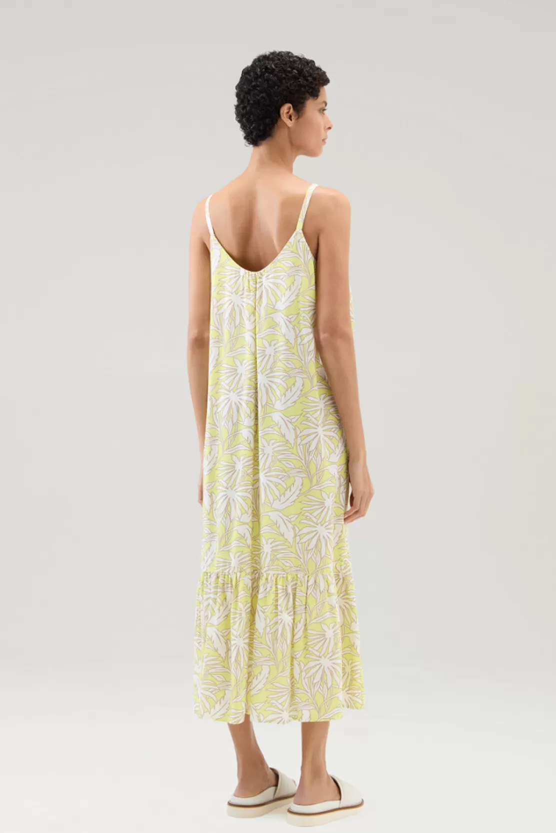 Woolrich Kleid Mit Tropen-Print Sunny Lemon Flower Clearance