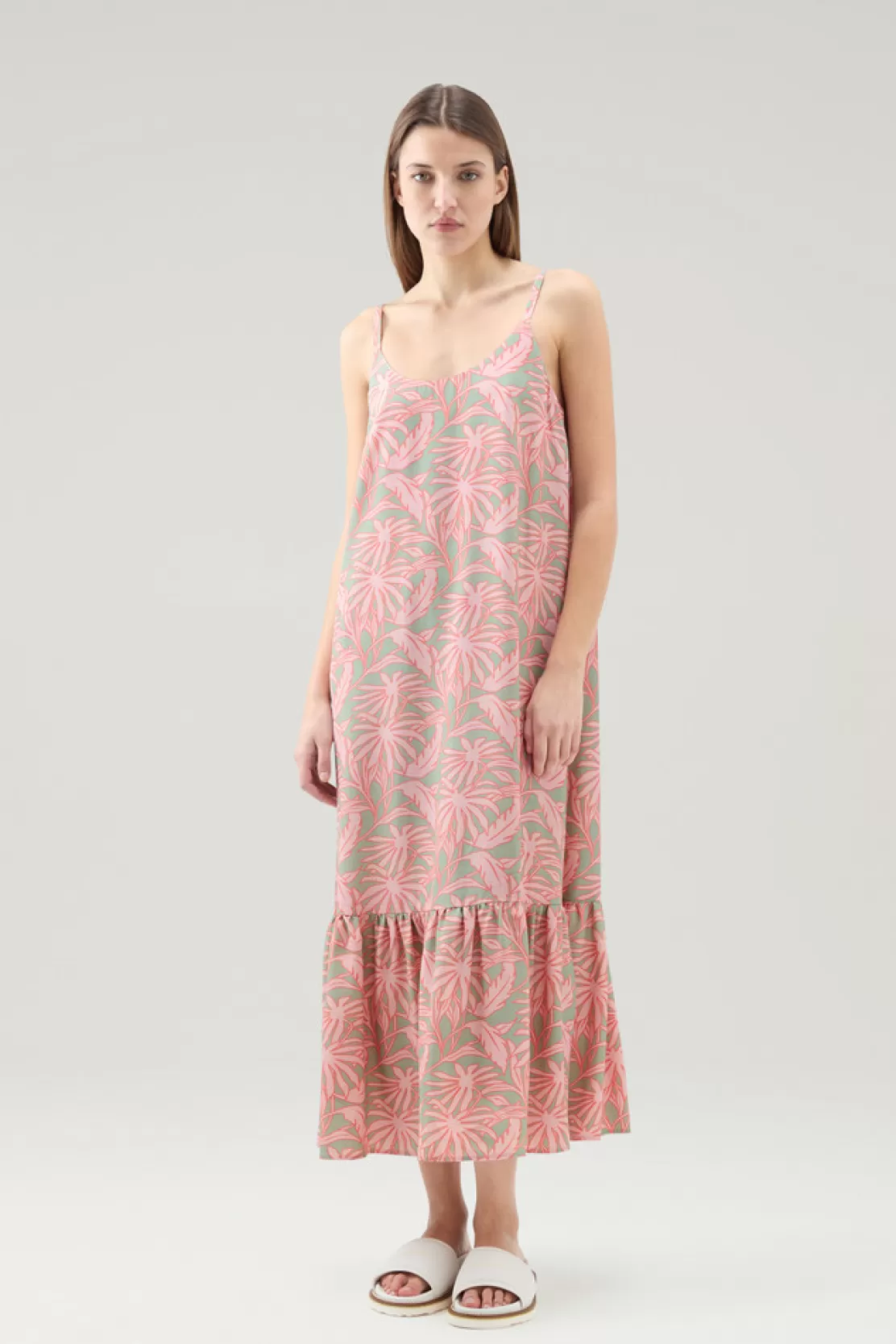 Woolrich Kleid Mit Tropen-Print Coral Sand Flower Outlet