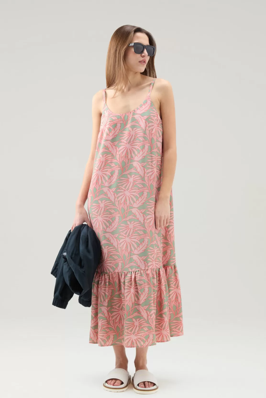 Woolrich Kleid Mit Tropen-Print Coral Sand Flower Outlet