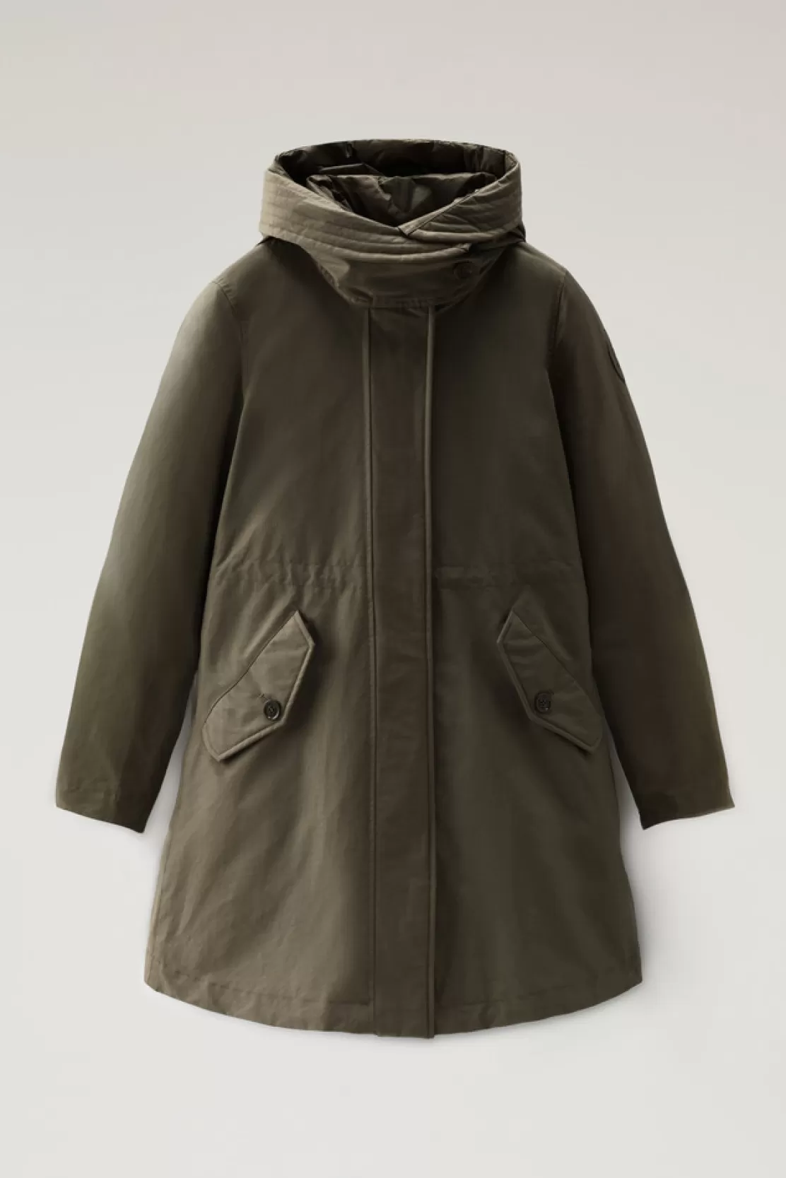 Woolrich Langer Military Parka 3-in-1 Aus Eco Ramar Dark Green Cheap