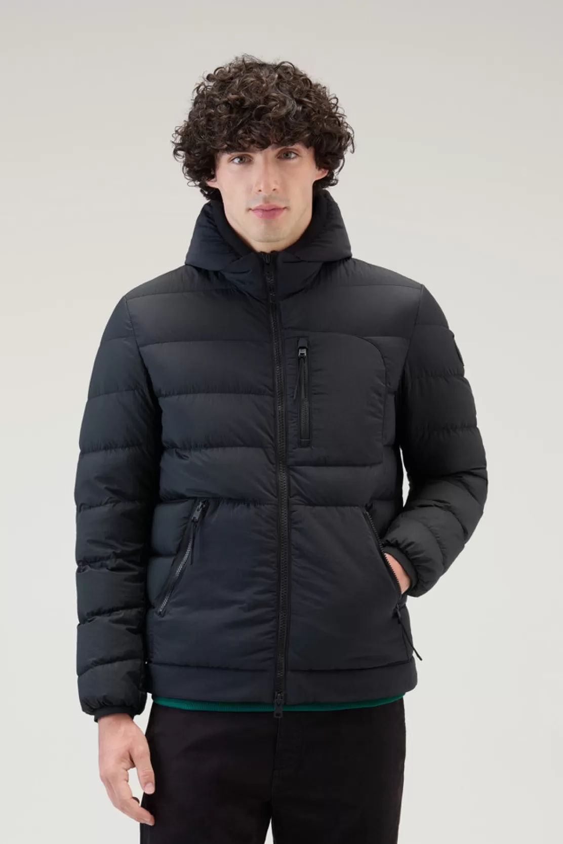 Woolrich Lobster Daunenjacke Aus Crinkle-Nylon Black Best