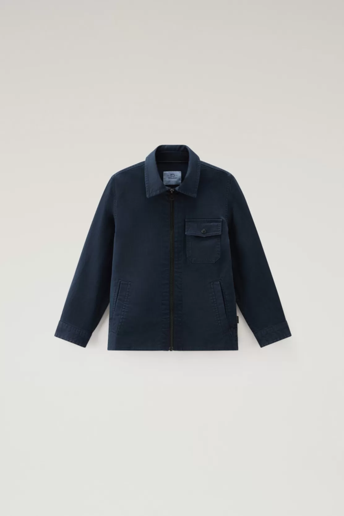 Woolrich Overshirt Aus Stückgefärbter Stretch-Baumwolle Für Jungen Melton Blue Outlet