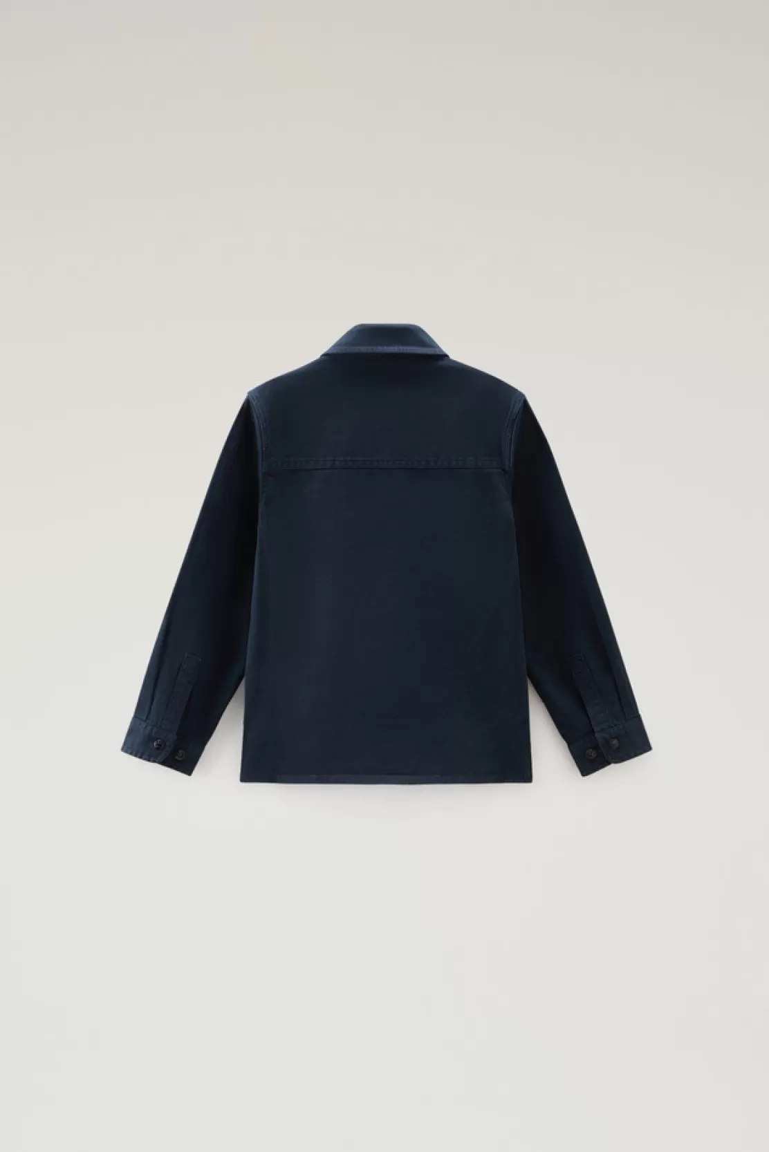 Woolrich Overshirt Aus Stückgefärbter Stretch-Baumwolle Für Jungen Melton Blue Outlet