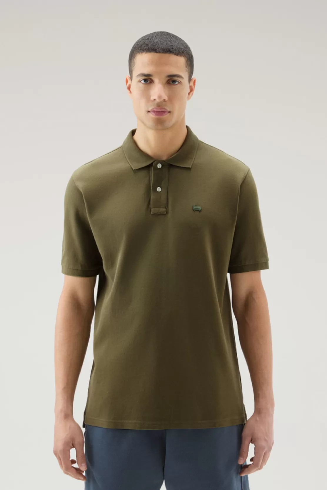 Woolrich Polo-Shirt Aus Piqué Aus Reiner Baumwolle Lake Olive Best Sale