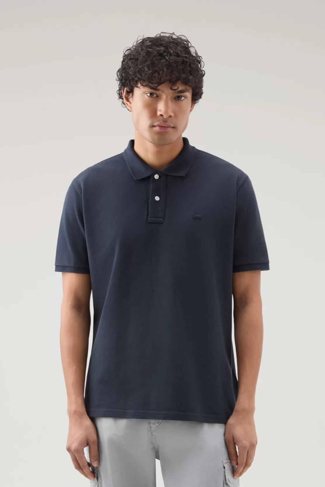 Woolrich Polo-Shirt Aus Piqué Aus Reiner Baumwolle Melton Blue Best Sale