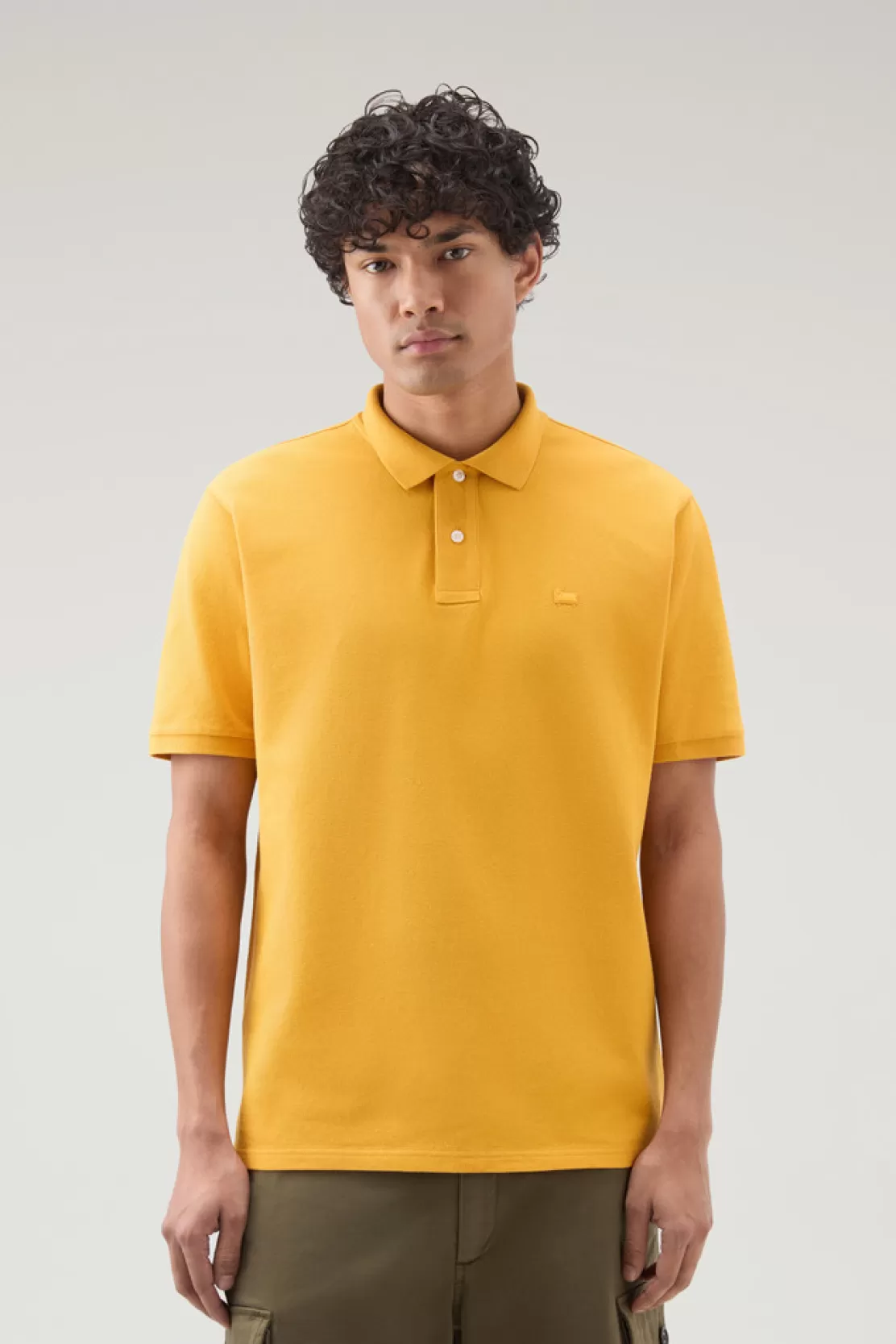 Woolrich Polo-Shirt Aus Piqué Aus Reiner Baumwolle Golden Glow Sale