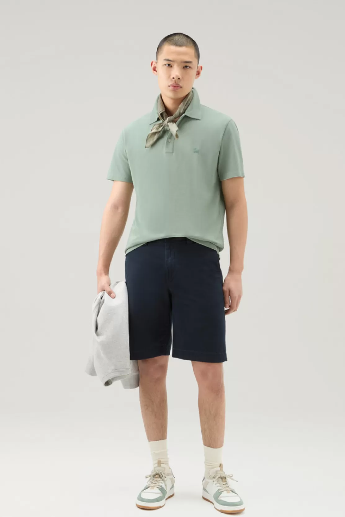 Woolrich Poloshirt Aus Reinem Baumwollpikee Sage Cheap