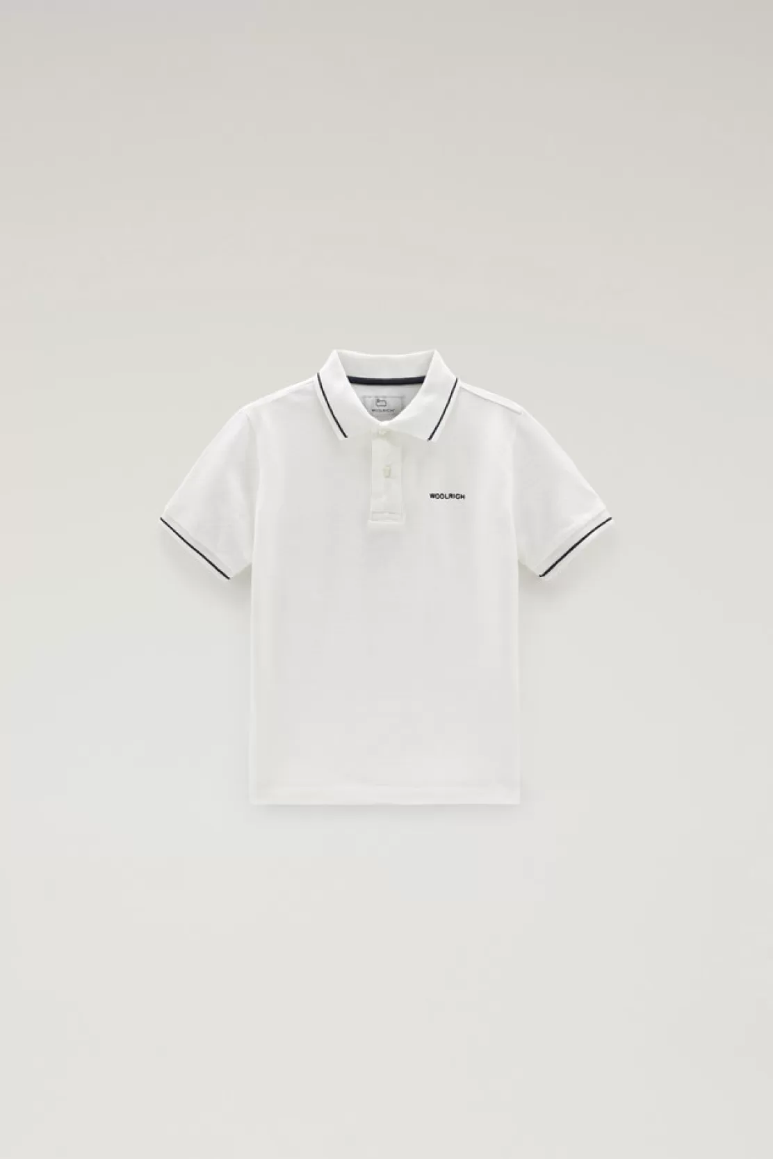 Woolrich Poloshirt Monterey Aus Stretch-Baumwollpikee Für Jungen Arctic White Hot