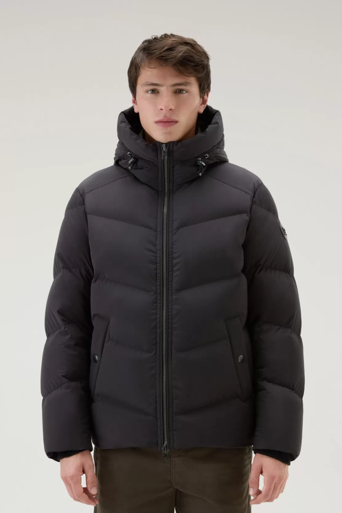 Woolrich Premium Daunenjacke Aus Stretch-Nylon Black Shop