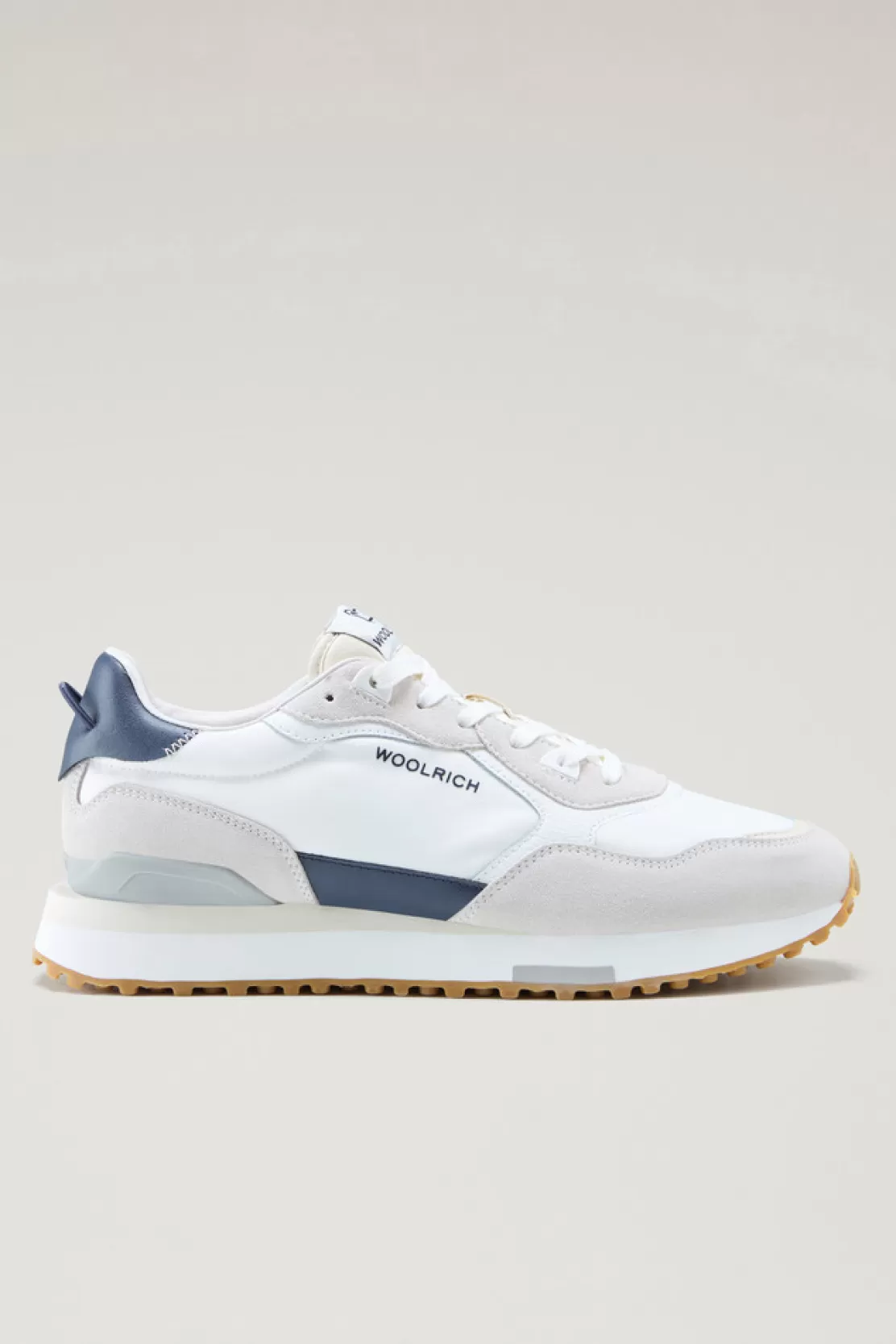 Woolrich Retro-Sneaker Aus Leder Mit Nylon-Details White White Store