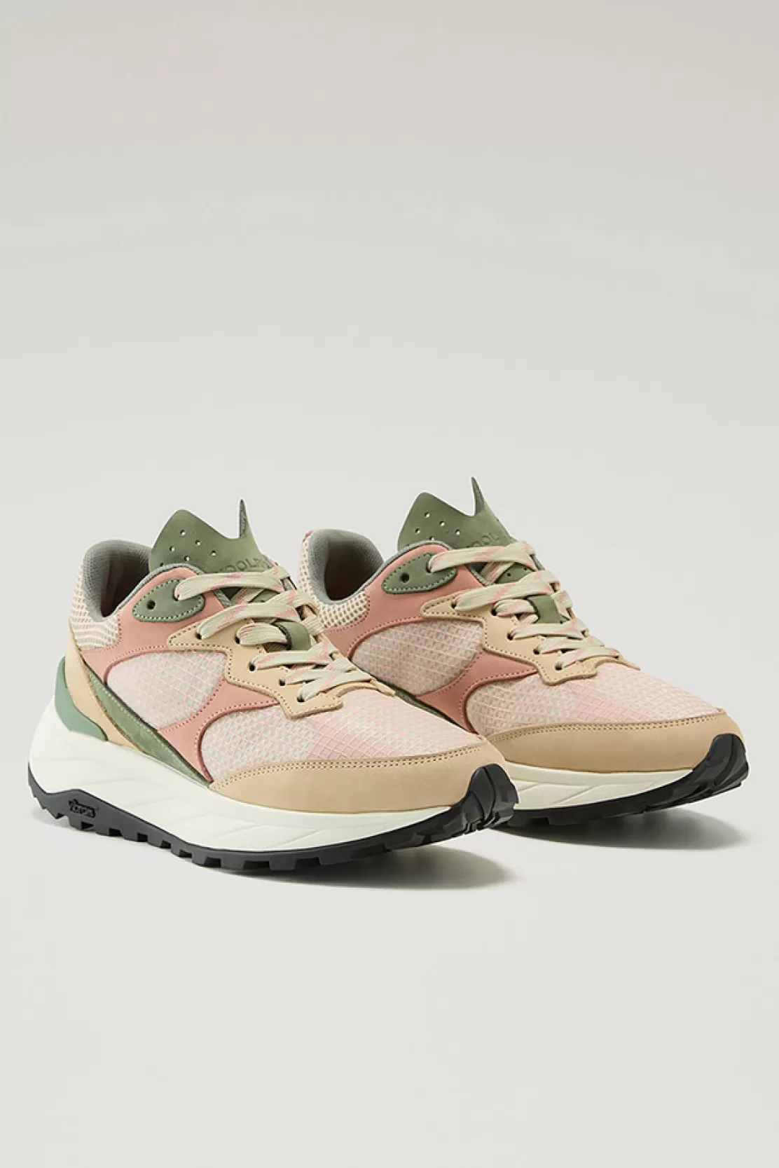 Woolrich Running-Sneaker Aus Ripstop-Gewebe Und Nubuk Beige Coral New