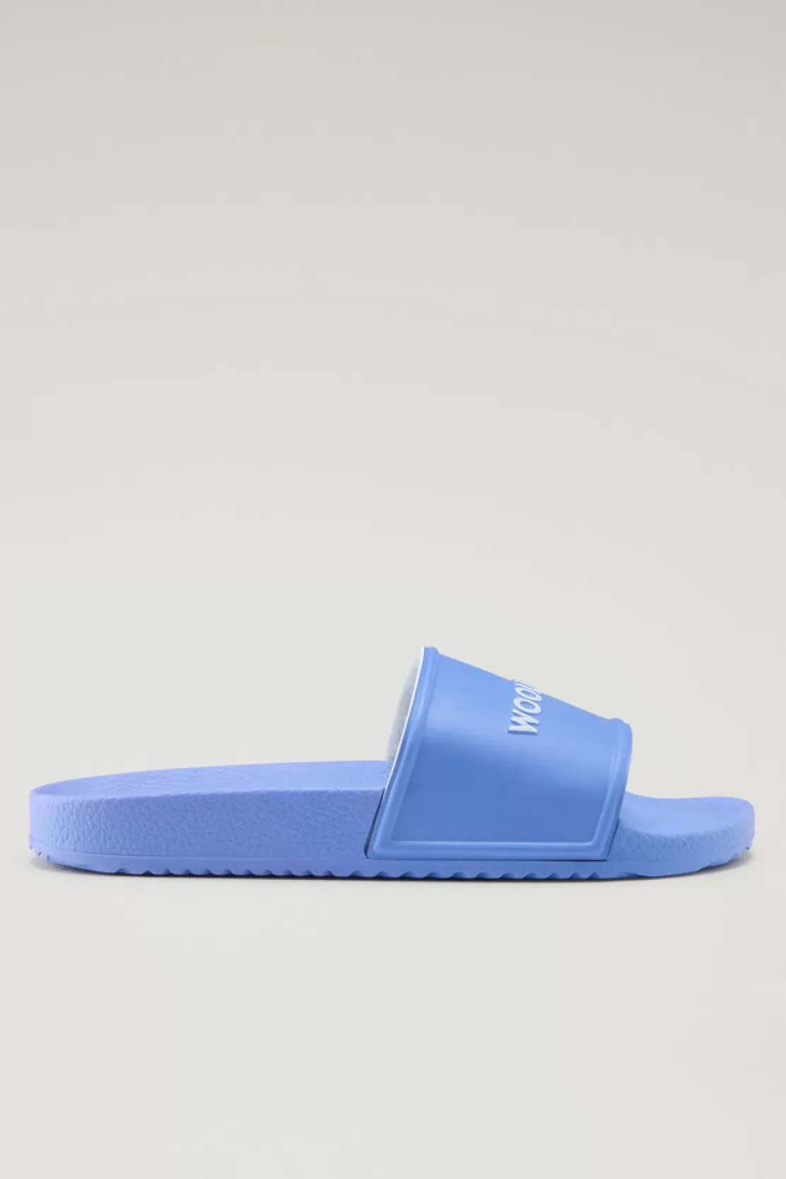 Woolrich Sandalen Slide Aus Gummi Sky Blue Fashion