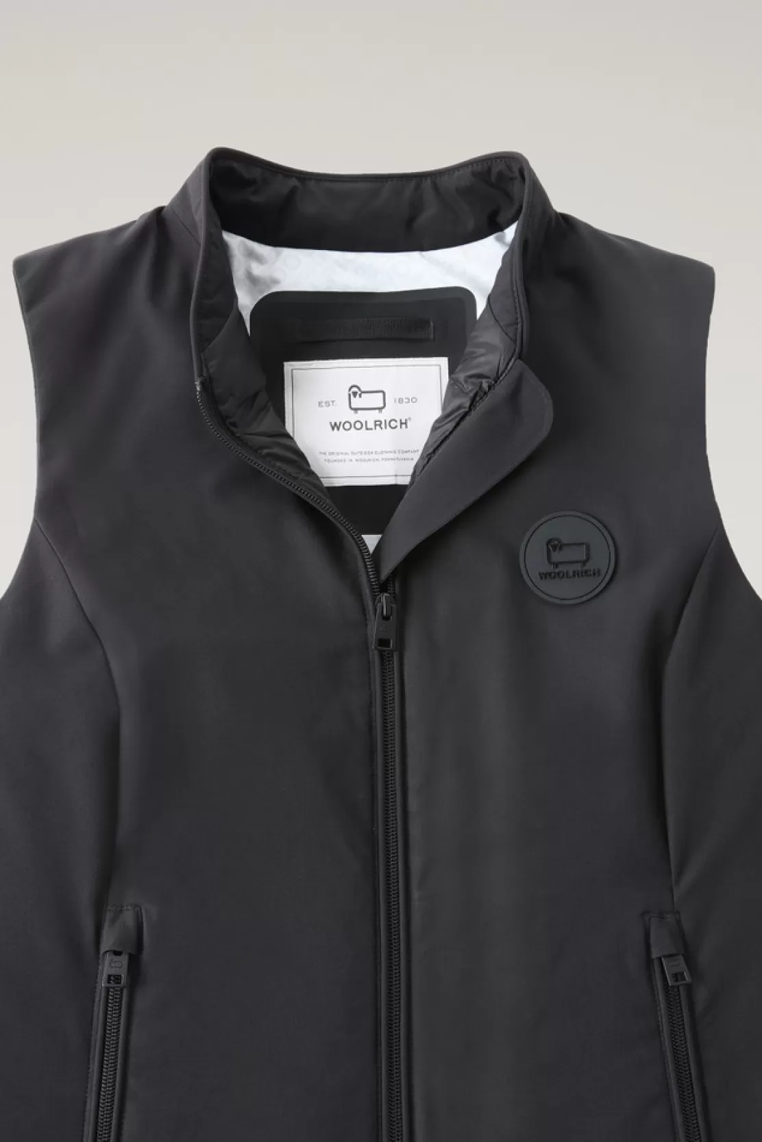 Woolrich Segelweste Aus Zweilagigem Gewebe Black Fashion