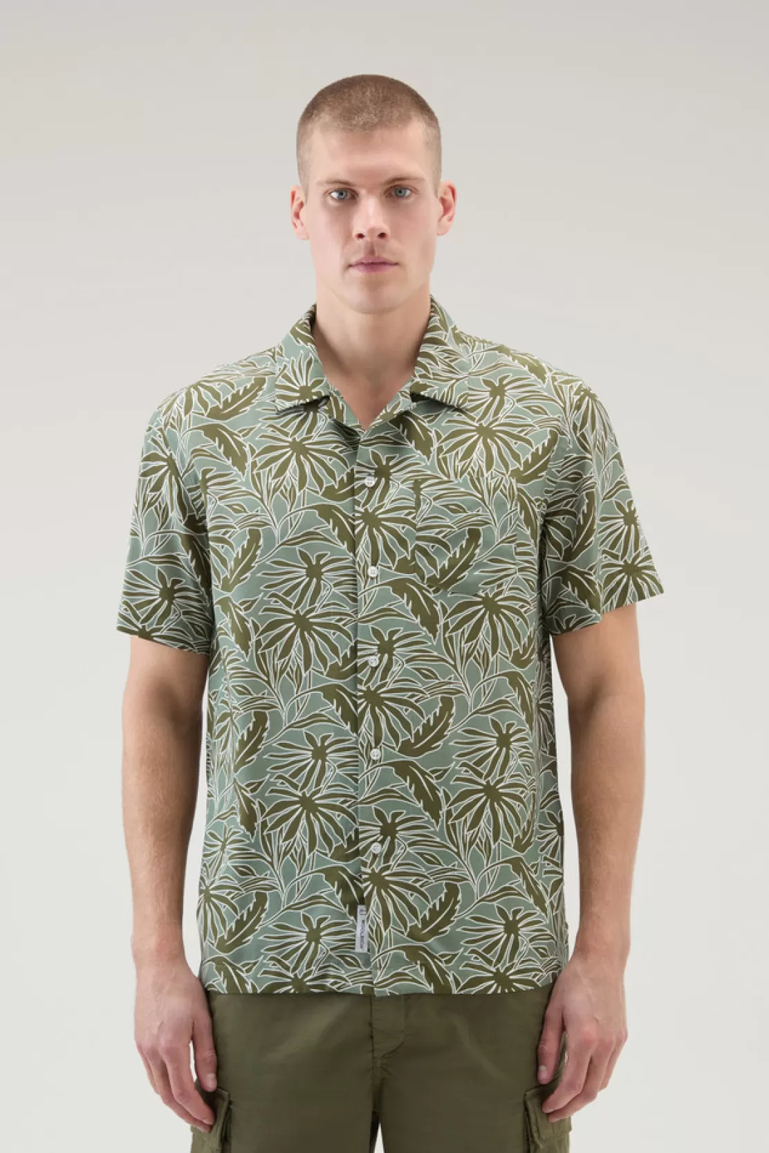 Woolrich Shirt Mit Tropischem Print Tropical Sage Cheap