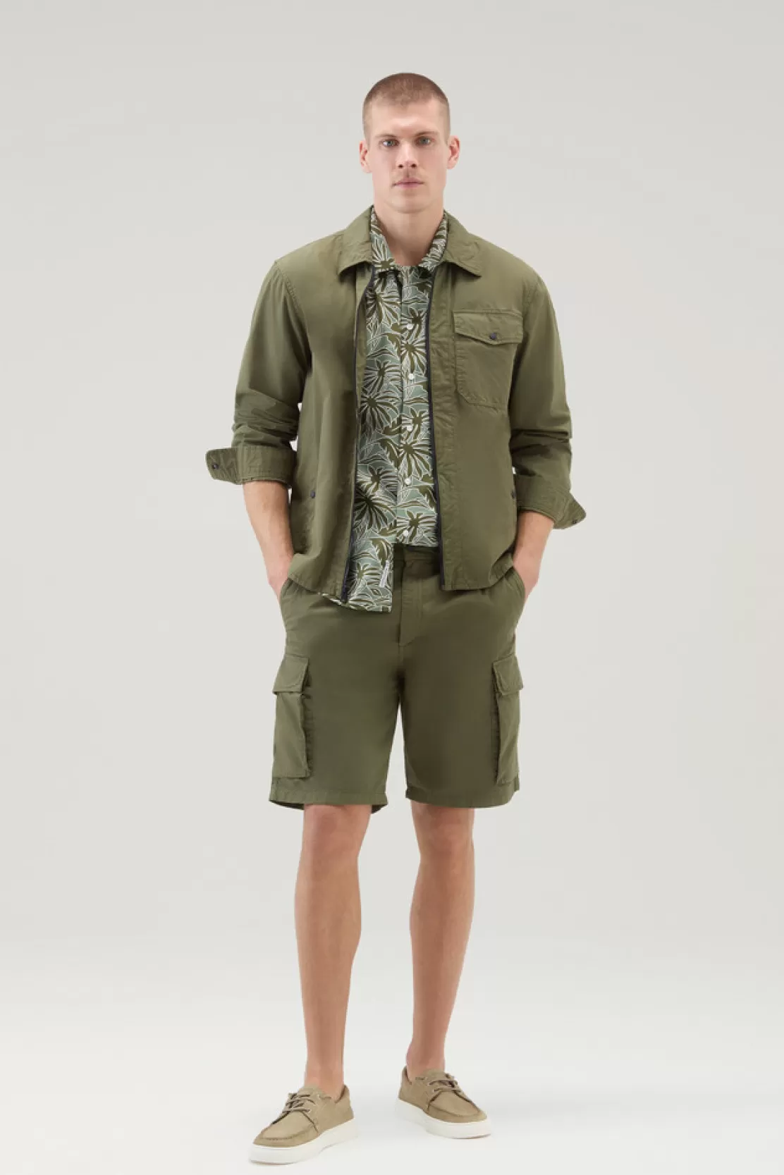 Woolrich Shirt Mit Tropischem Print Tropical Sage Cheap