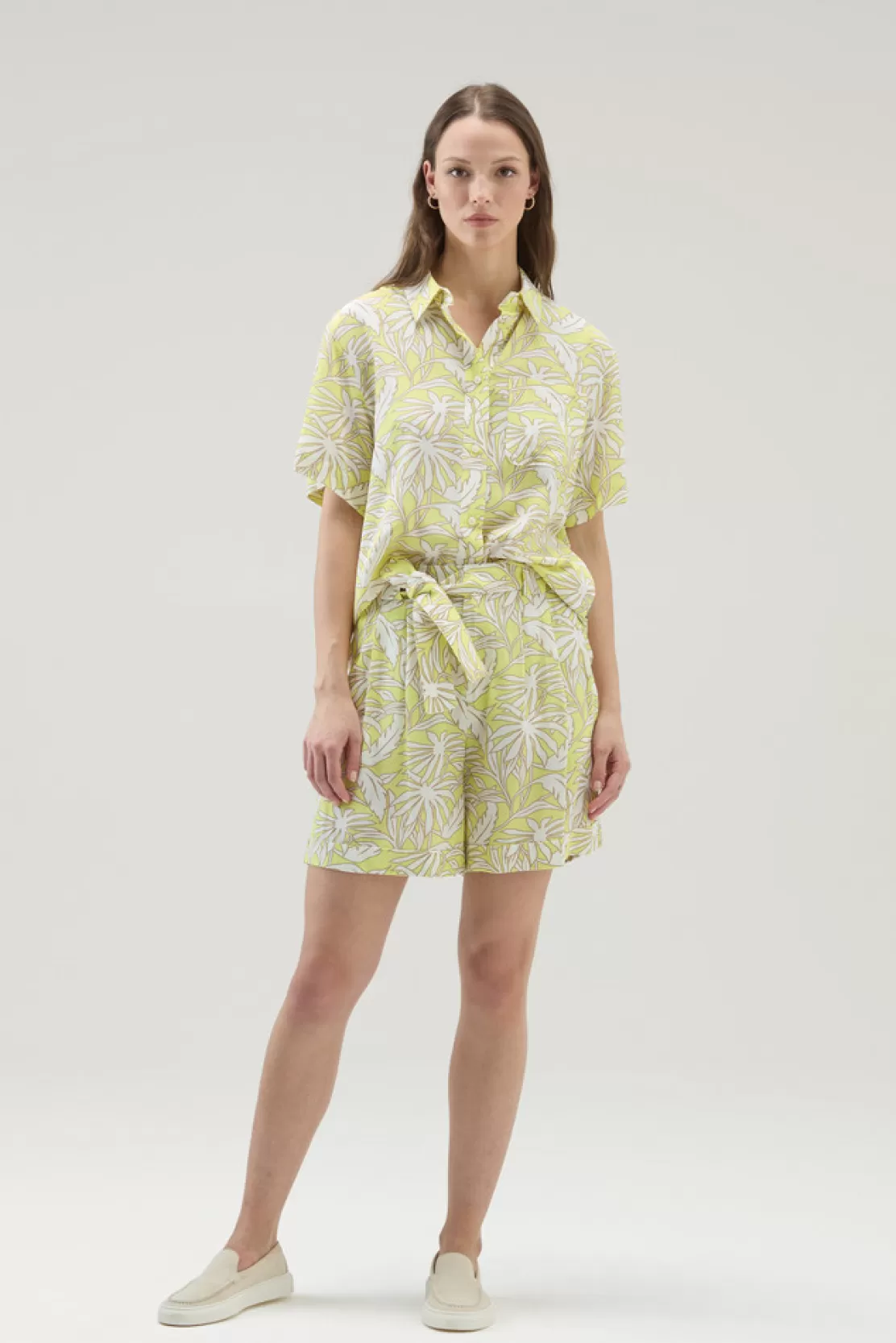 Woolrich Shorts Mit Tropen-Print Sunny Lemon Flower Fashion