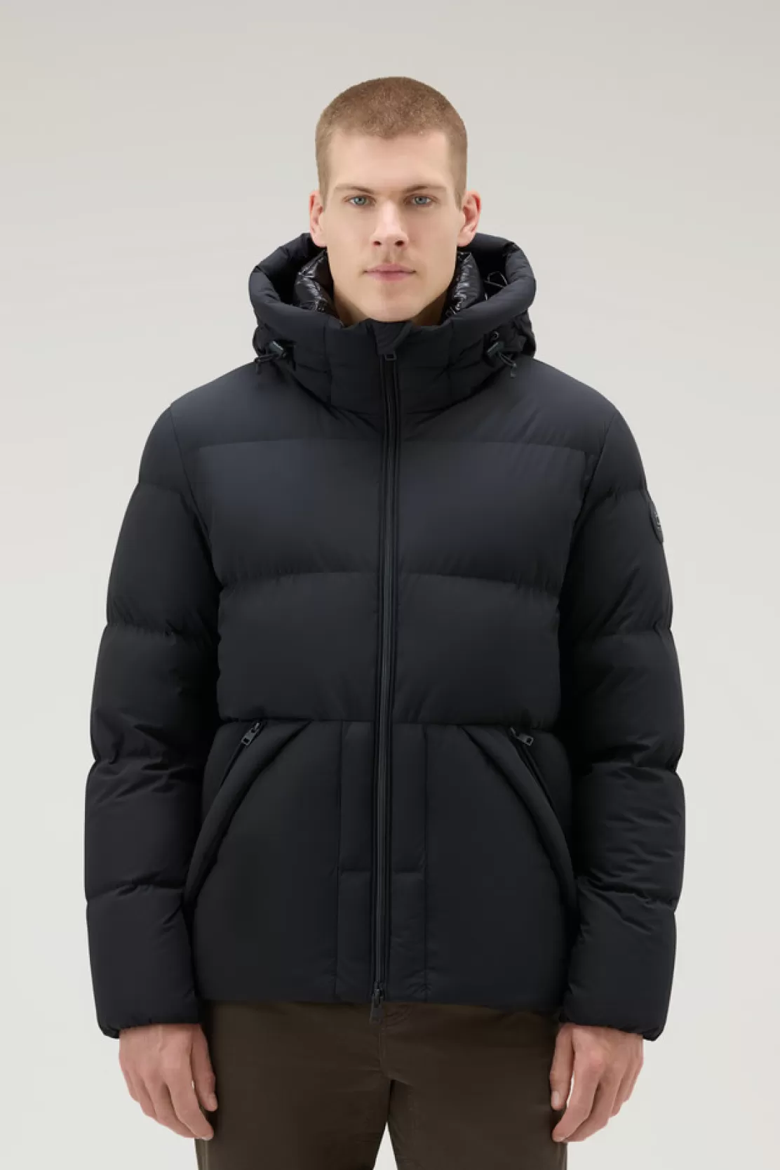 Woolrich Sierra Supreme Daunenjacke Aus Stretch-Nylon Black Clearance