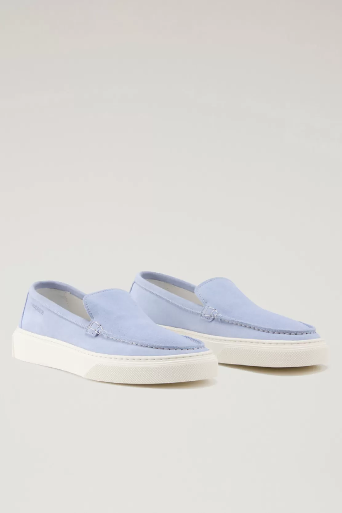 Woolrich Slipper Aus Veloursleder Sky Blue Sale