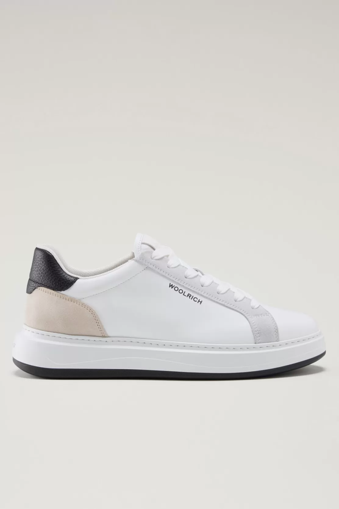 Woolrich Sneaker Arrow Aus Leder Mit Veloursledereinsätzen White White Clearance